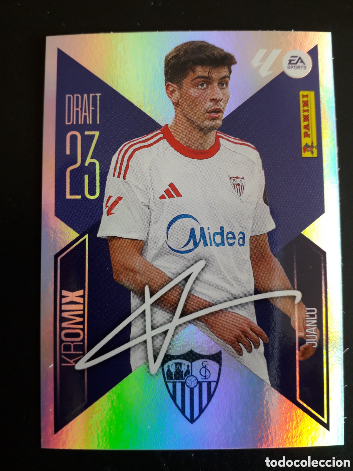 Cromos de f&uacute;tbol: JUANLU SEVILLA DRAFT 23 KROMIX N&deg; K14 ED ESTE 2026 2027 26 27 SIN PEGAR PEDIDO M&Iacute;NIMO 3&euro;