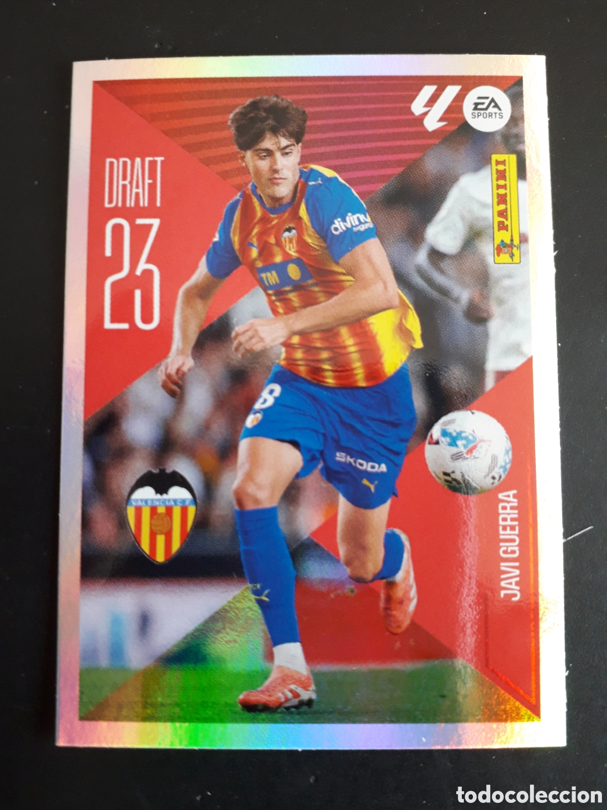 Fu&szlig;ball-Sticker: JAVI GUERRA, VALENCIA CF DRAFT 23 N&deg; 12 ED ESTE 2026 2027 26 27 SIN PEGAR PEDIDO M&Iacute;NIMO 3&euro;
