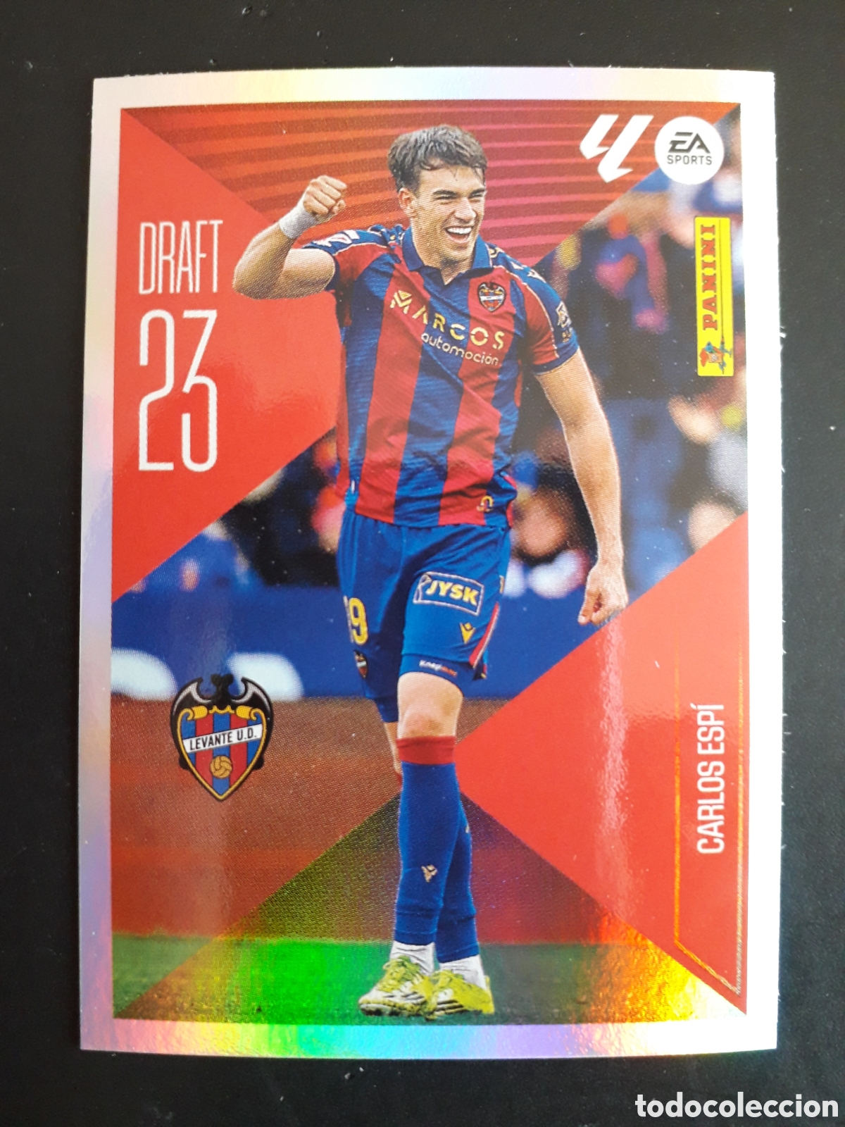 Cromos de Futebol: CARLOS ESP&Iacute;, LEVANTE DRAFT 23 N&deg; 4 ED ESTE 2026 2027 26 27 SIN PEGAR PEDIDO M&Iacute;NIMO 3&euro;.