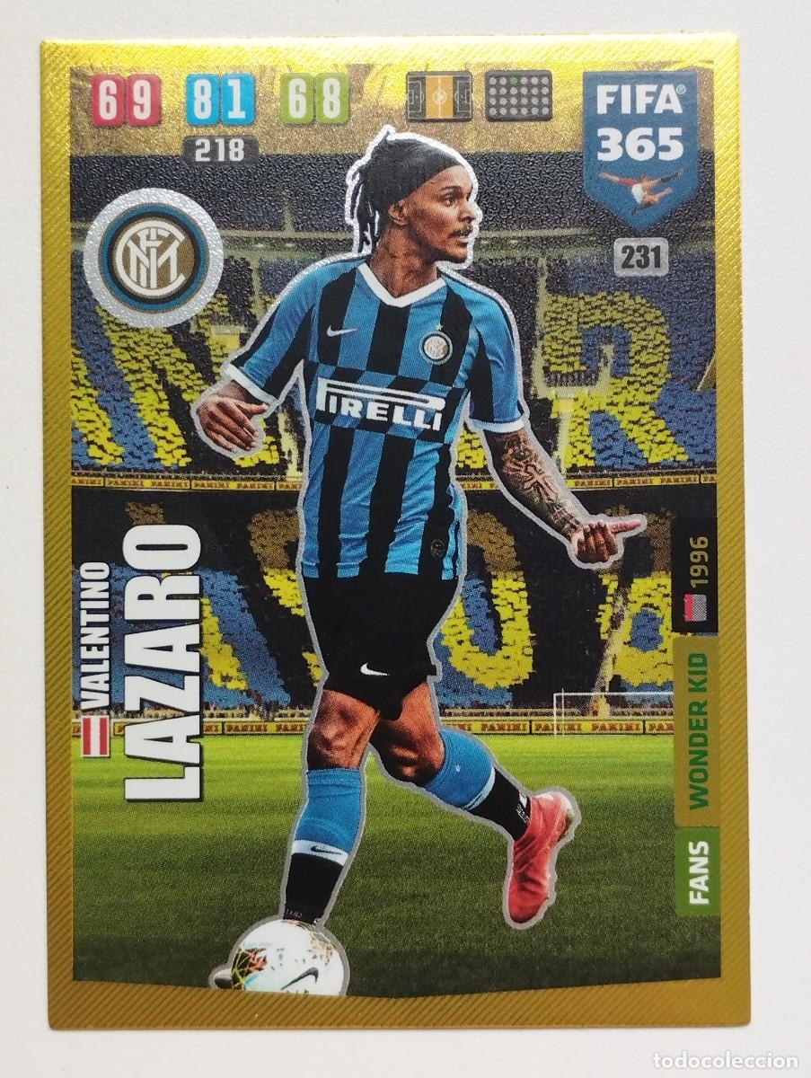 Cromos de f&uacute;tbol: CROMO CARD PANINI ADRENALYN FIFA 365 2019 2020 19 20 WONDER KID VALENTINO LAZARO 231 INTER