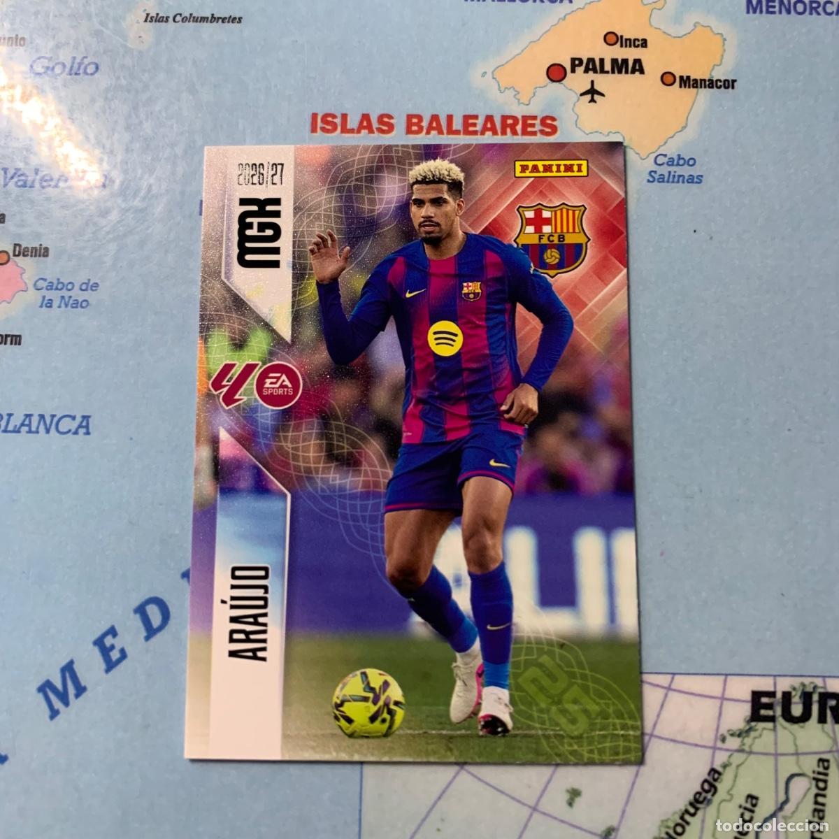 Cromos de f&uacute;tbol: Araujo n&uacute;mero 80 del Barcelona megacracks 26-27 2026-2027