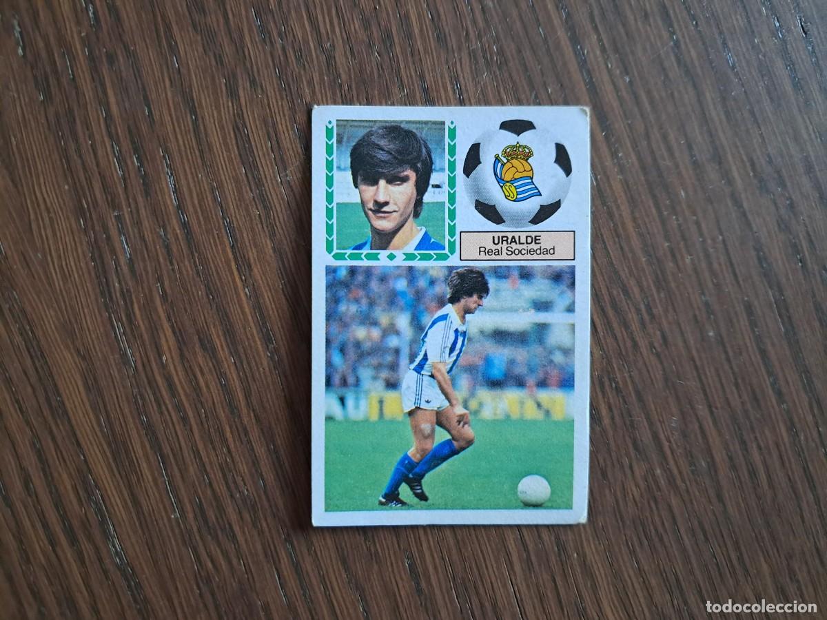 Fu&szlig;ball-Sticker: cromo de futbol, ediciones Este 83-84, Uralde, Real Sociedad. sin pegar.