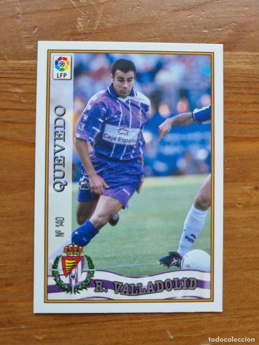 Cromos de f&uacute;tbol: 140 QUEVEDO (Real Valladolid). Las Fichas de la Liga 1997 1998 97 98 (Mundicromo)