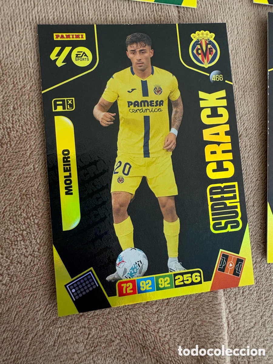 Cromos de f&uacute;tbol: 466 Alberto Moleiro, Villarreal CF, S&uacute;per Crack, Panini Adrenalyn XL La Liga 2025 2026 25 26