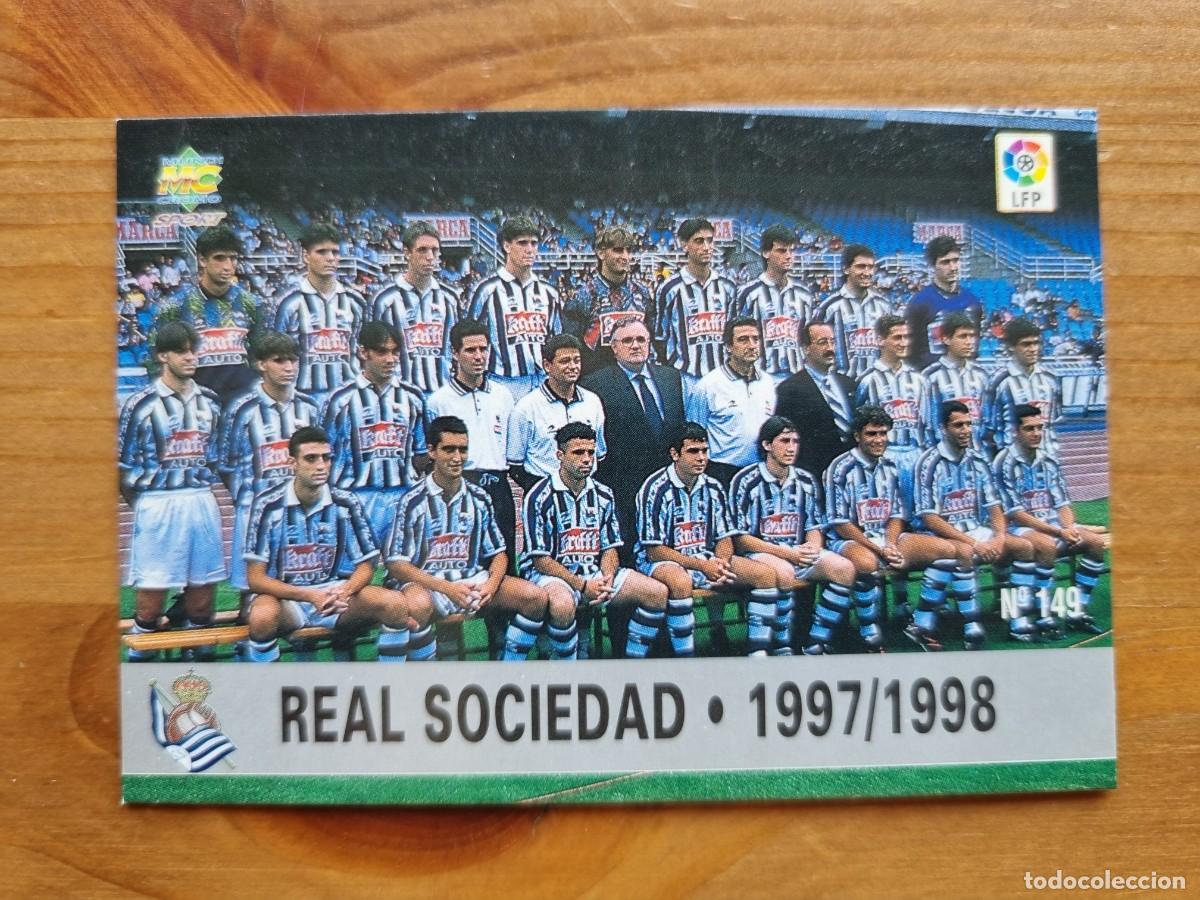 Cromos de f&uacute;tbol: 149 PLANTILLA / &Iacute;NDICE (Real Sociedad). Las Fichas de la Liga 1997 1998 97 98 (Mundicromo)