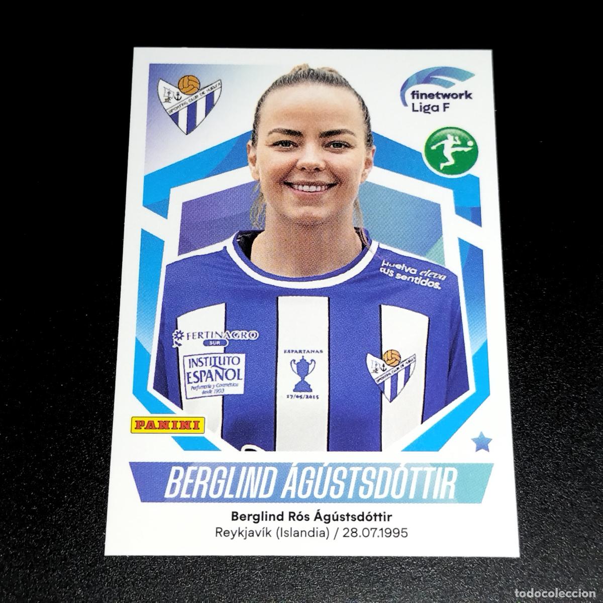Cromos de f&uacute;tbol: N&ordm; 286 BERGLIND AGUSTSDOTTIR SPORTING HUELVA CROMOS FINETWORK LIGA F FEMENINA PANINI 2022 2023 22 23