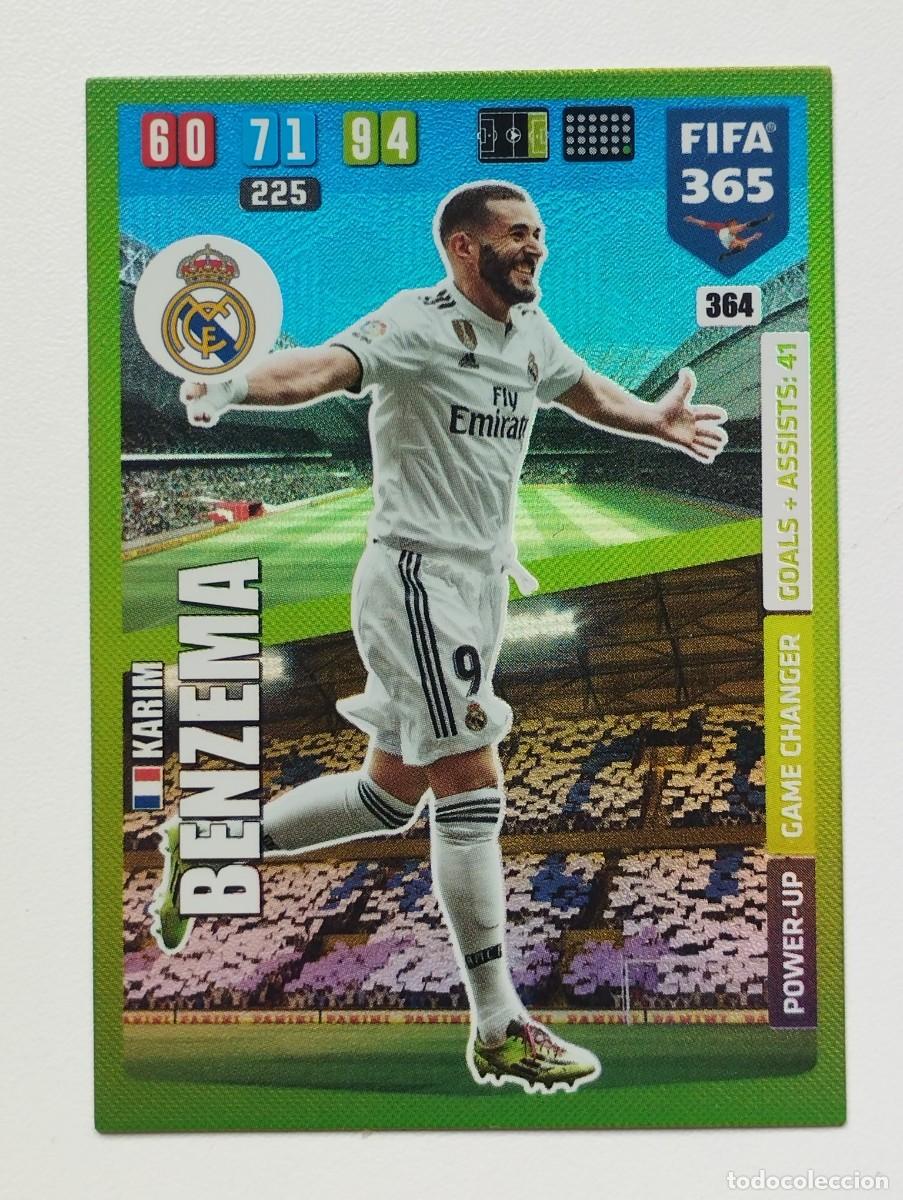 Cromos de f&uacute;tbol: CROMO CARD PANINI ADRENALYN FIFA 365 2019 2020 19 20 GAME CHANGER KARIM BENZEMA 364 REAL MADRID