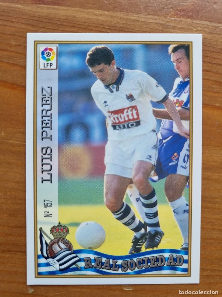 Cromos de f&uacute;tbol: 157 LUIS P&Eacute;REZ (Real Sociedad). Las Fichas de la Liga 1997 1998 97 98 (Mundicromo)