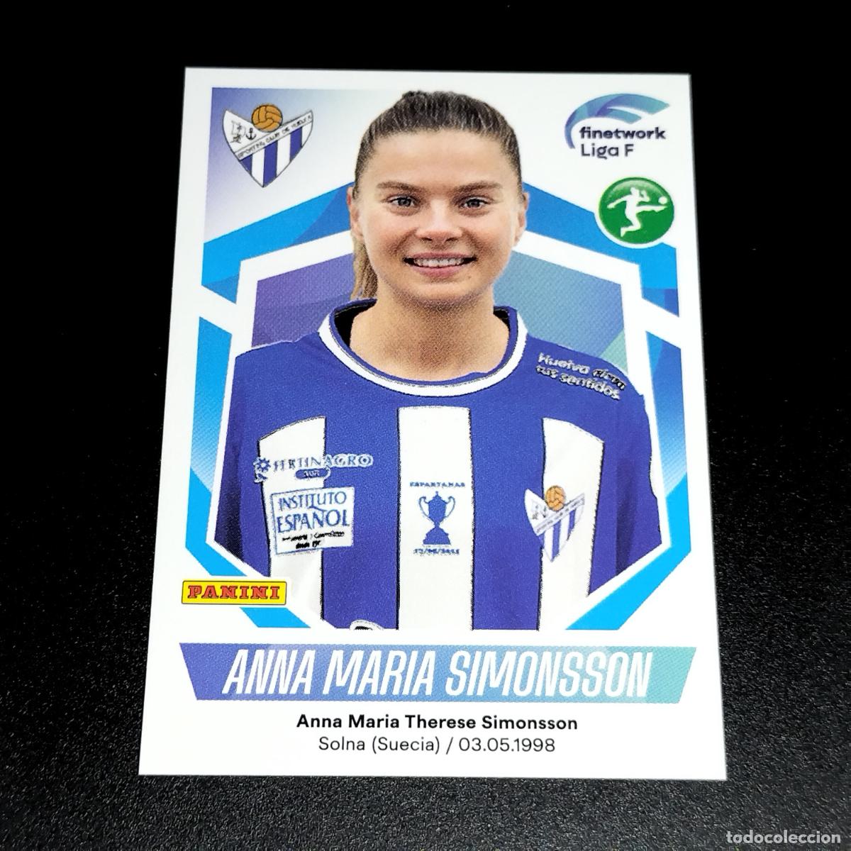 Cromos de f&uacute;tbol: N&ordm; 287 ANNA MARIA SIMONSSON SPORTING HUELVA CROMOS FINETWORK LIGA F FEMENINA PANINI 2022 2023 22 23