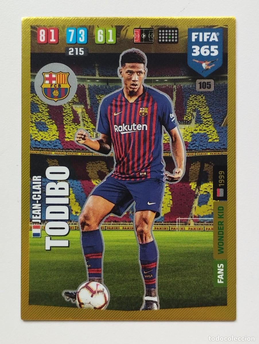 Cromos de f&uacute;tbol: CROMO CARD PANINI ADRENALYN FIFA 365 2019 2020 19 20 WONDER KID JEAN-CLAIR TODIBO 105 BARCELONA