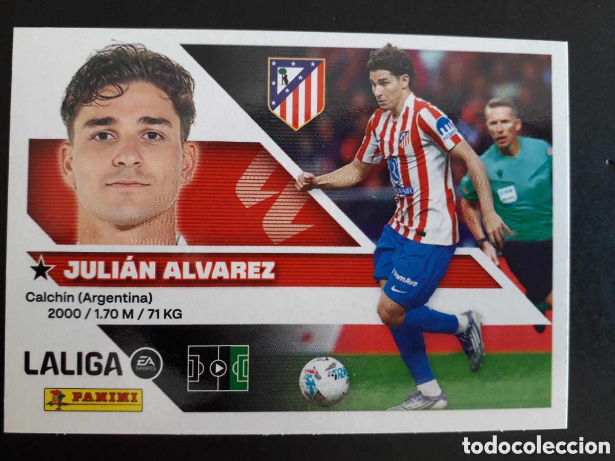 Cromos de f&uacute;tbol: JULI&Aacute;N &Aacute;LVAREZ AT MADRID N&deg; 20 ED ESTE 2026 2027 26 27 SIN PEGAR PEDIDO M&Iacute;NIMO 3&euro;