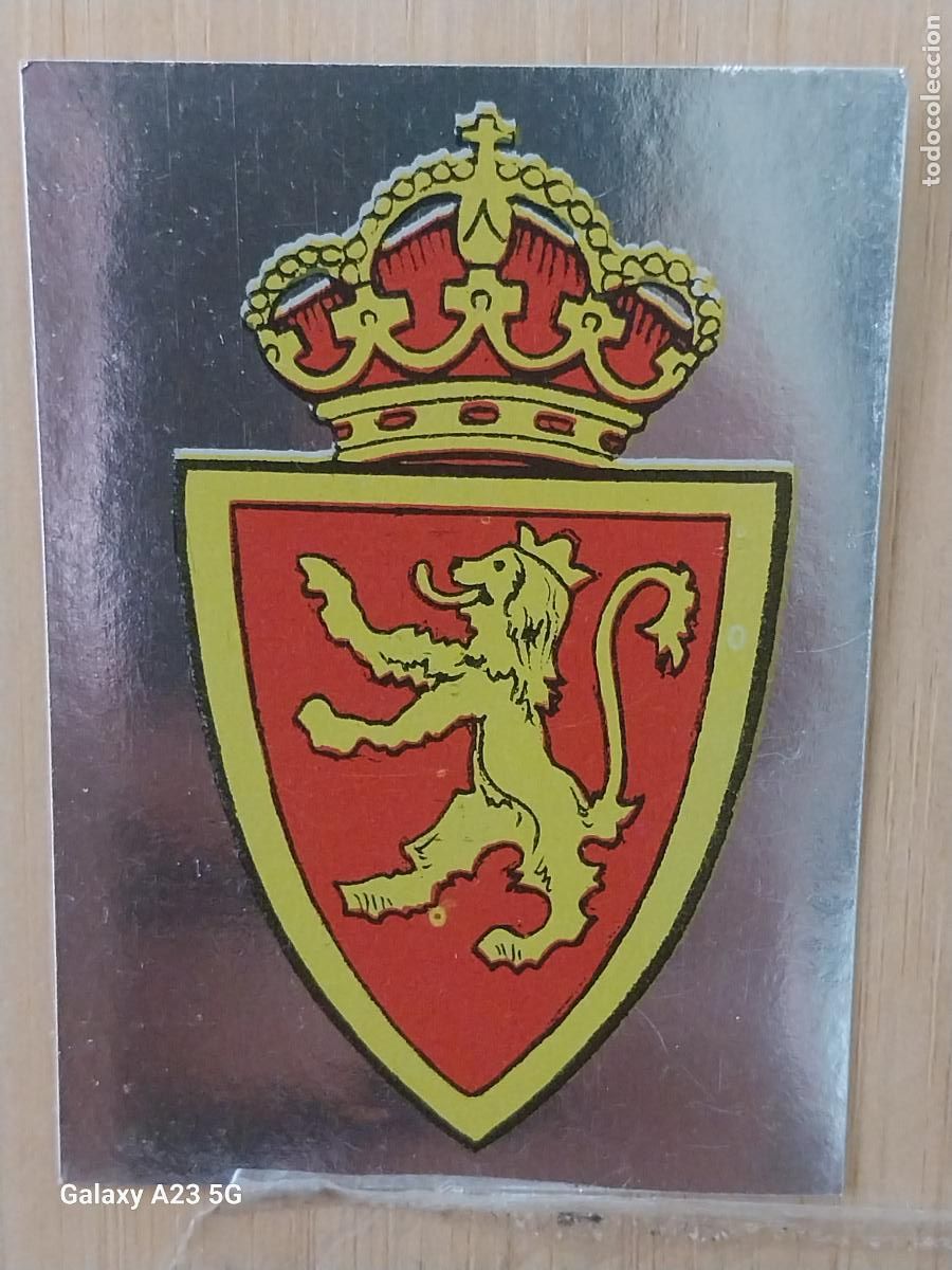 Cromos de f&uacute;tbol: ZARAGOZA ESCUDO *** ED MAGA LIGA 1978 78 79 CROMO PLATEADO 309 SIN PEGAR NUNCA ORIGINAL