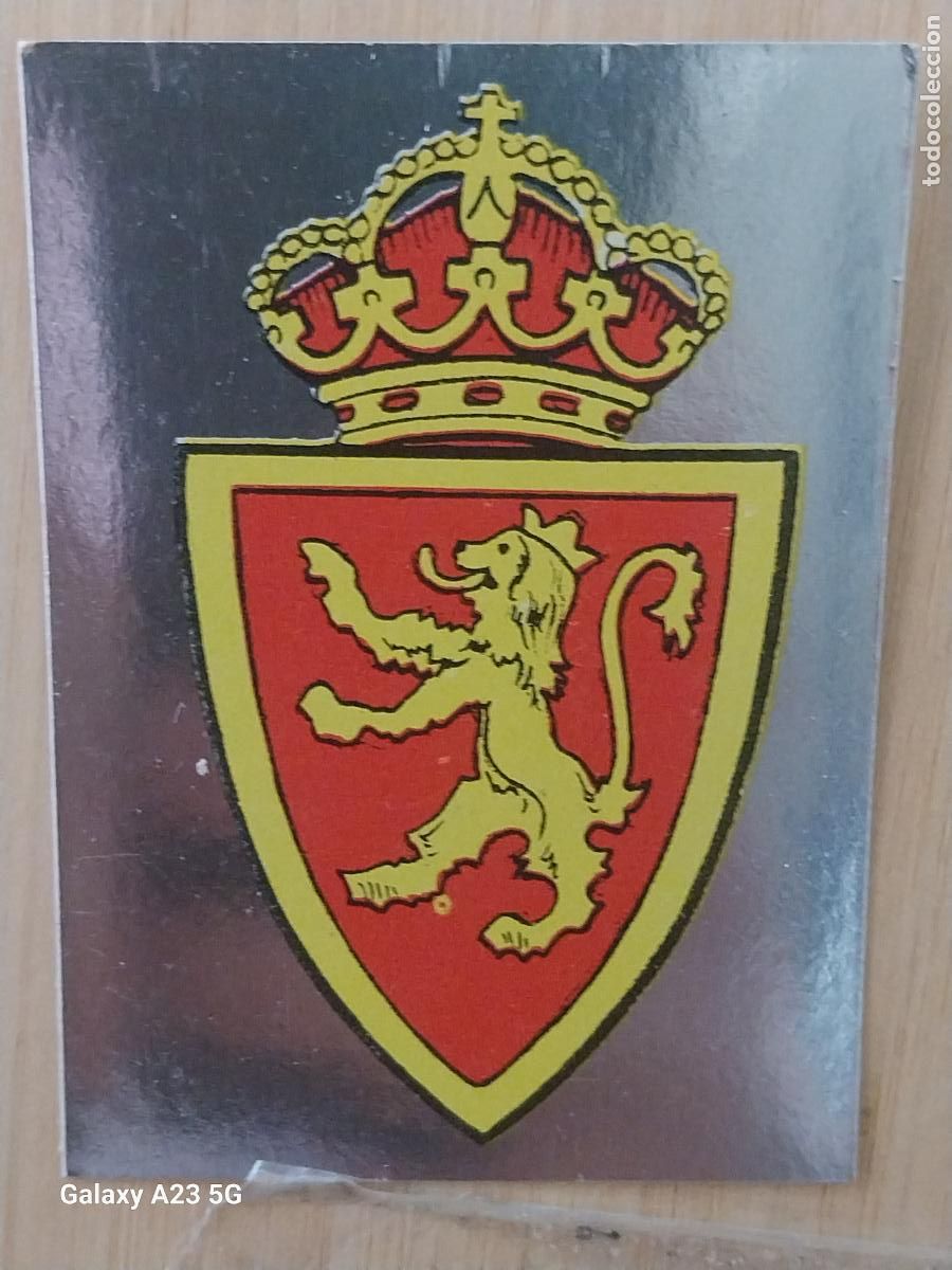 Cromos de f&uacute;tbol: ZARAGOZA ESCUDO * ED MAGA LIGA 1978 78 79 CROMO PLATEADO 309 SIN PEGAR NUNCA ORIGINAL