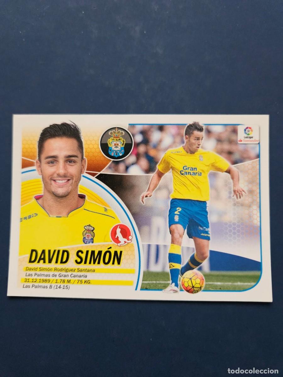 Figurine di Calcio: N&ordm; 3 DAVID SIMON LAS PALMAS LOGO NUEVO LIGA ESTE 16 17 2016 2017 SIN PEGAR NUNCA PEGADO