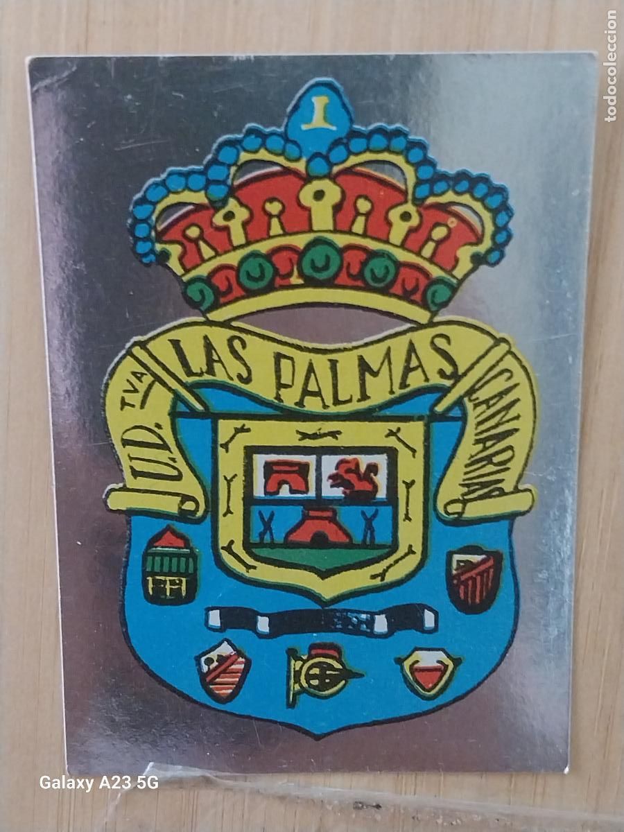 Cromos de f&uacute;tbol: LAS PALMAS ESCUDO *** ED MAGA LIGA 1978 78 79 CROMO PLATEADO 213 SIN PEGAR NUNCA ORIGINAL