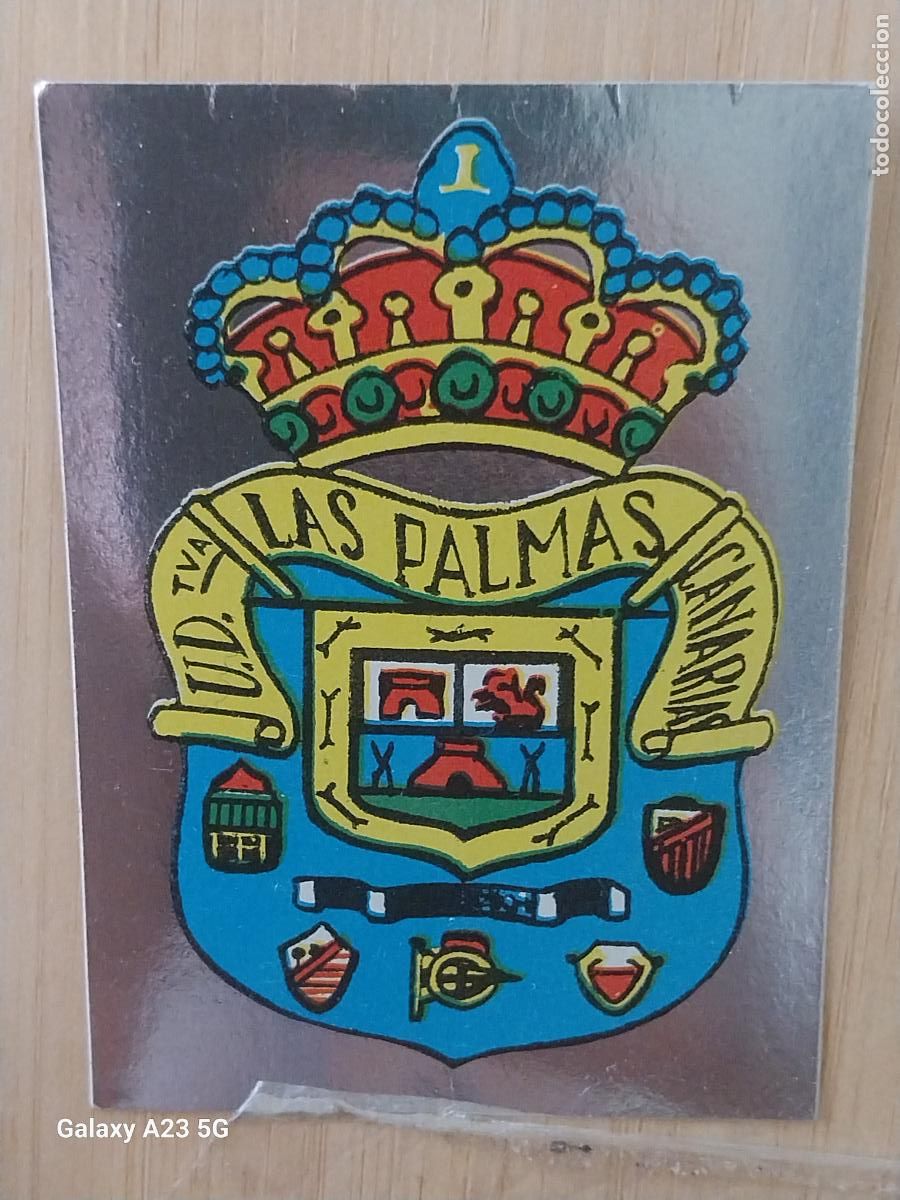 Cromos de f&uacute;tbol: LAS PALMAS ESCUDO ** ED MAGA LIGA 1978 78 79 CROMO PLATEADO 213 SIN PEGAR NUNCA ORIGINAL