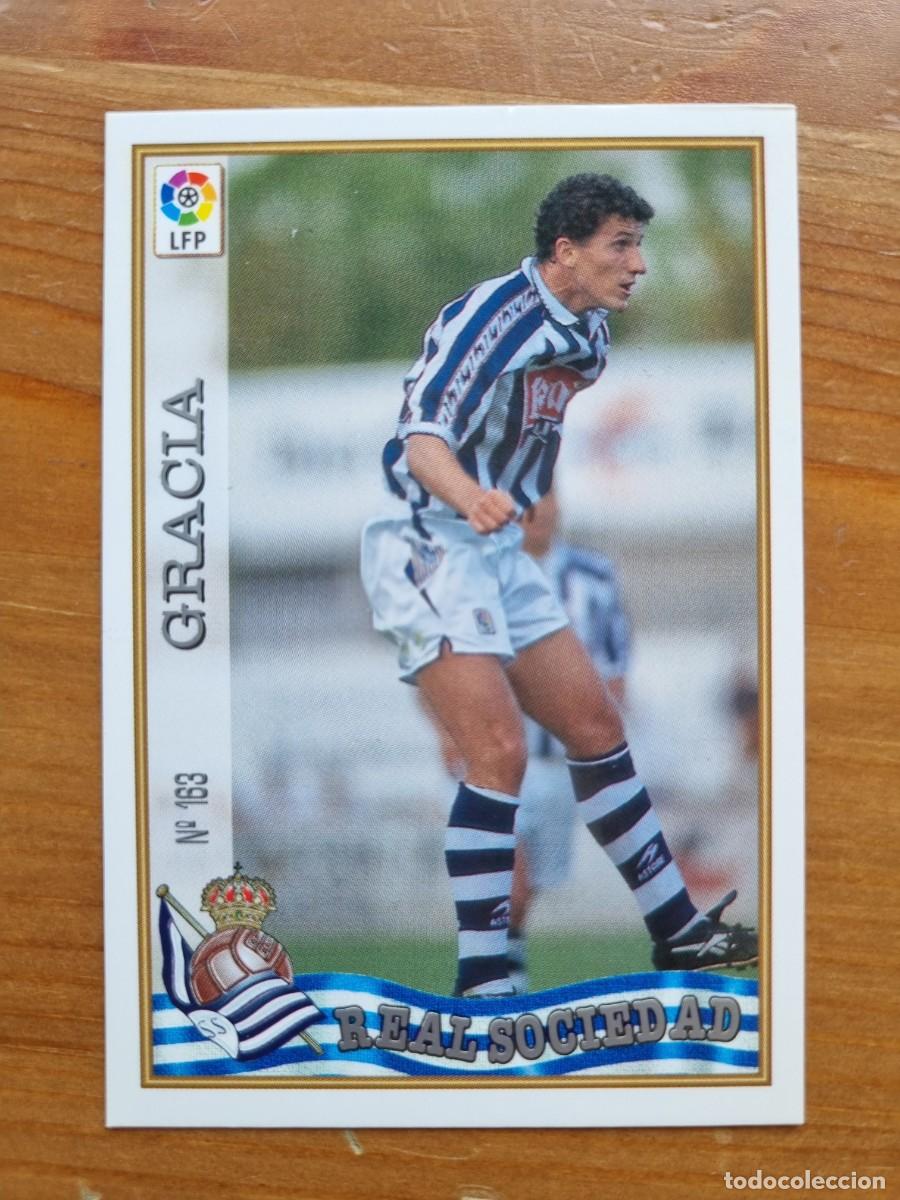 Cromos de f&uacute;tbol: 163 GRACIA (Real Sociedad). Las Fichas de la Liga 1997 1998 97 98 (Mundicromo)