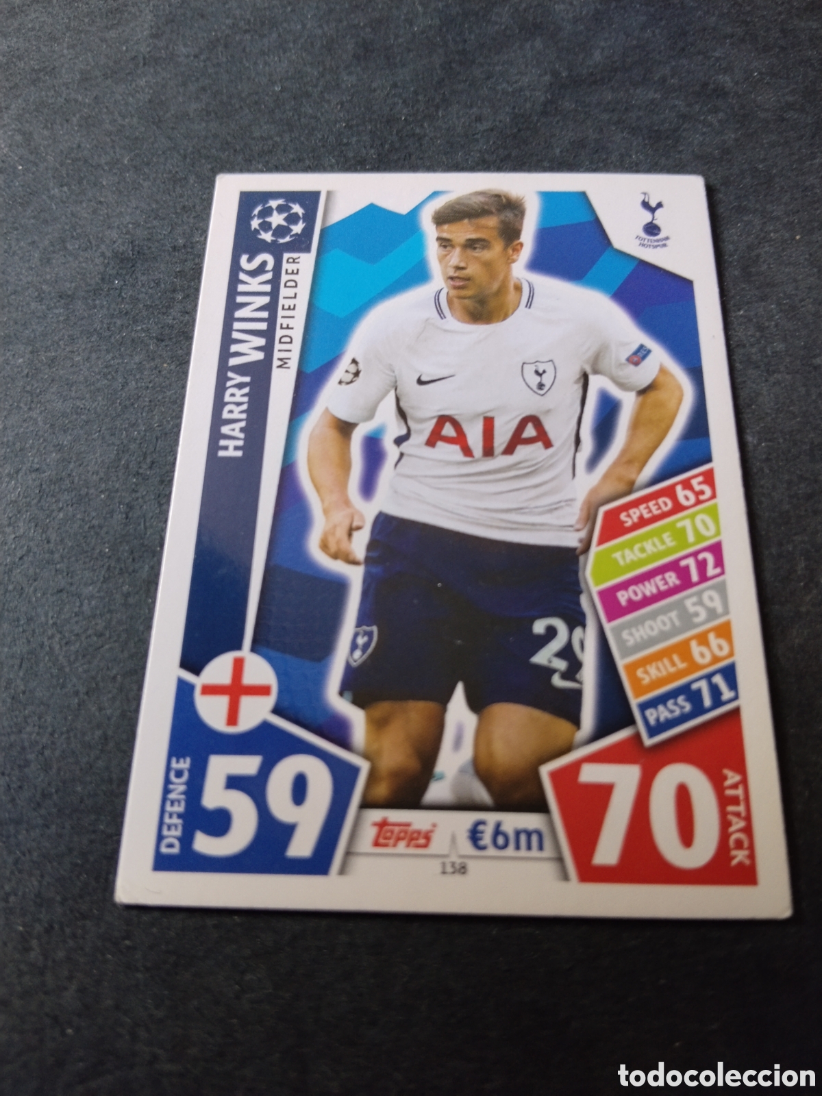 Cromos de f&uacute;tbol: Cromo Futbol Topps Match Attax , Ueffa Champions Legue, Harry Winks