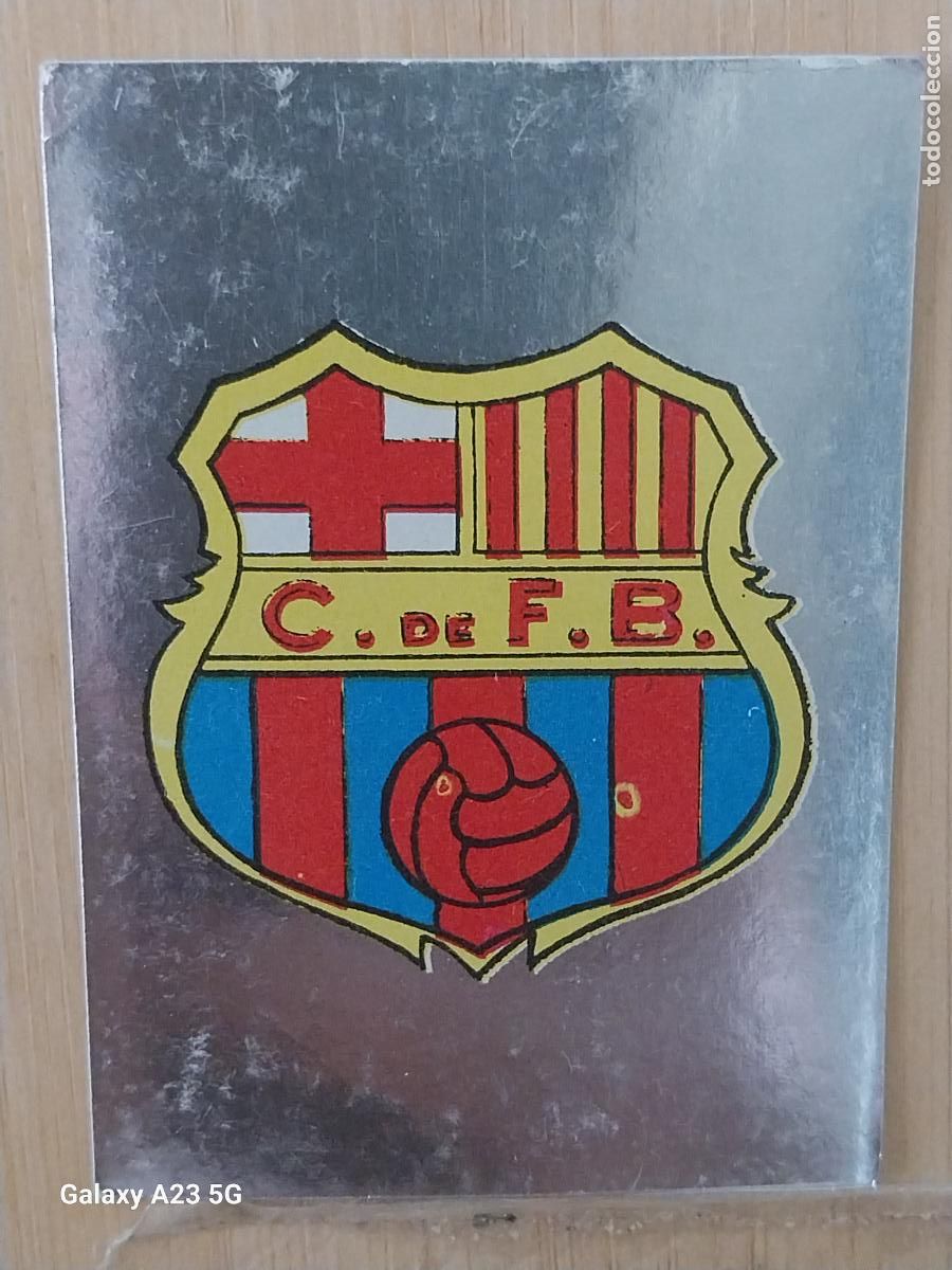 Cromos de f&uacute;tbol: BARCELONA F C ESCUDO ** ED MAGA LIGA 1978 78 79 CROMO PLATEADO 33 SIN PEGAR NUNCA ORIGINAL