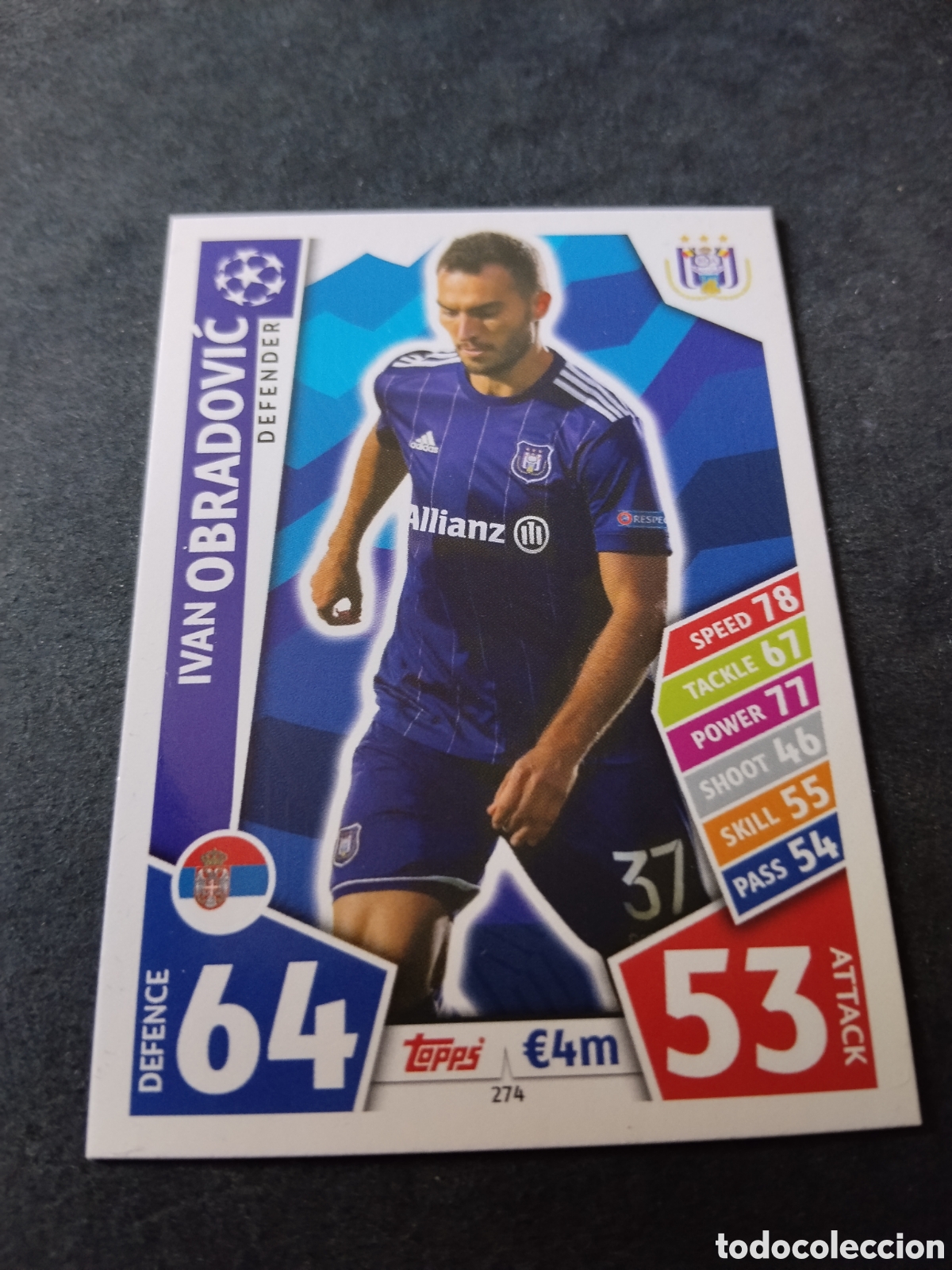 Cromos de Futebol: Cromo Futbol Topps Match Attax , Ueffa Champions Legue, Iv&aacute;n Oberdovic