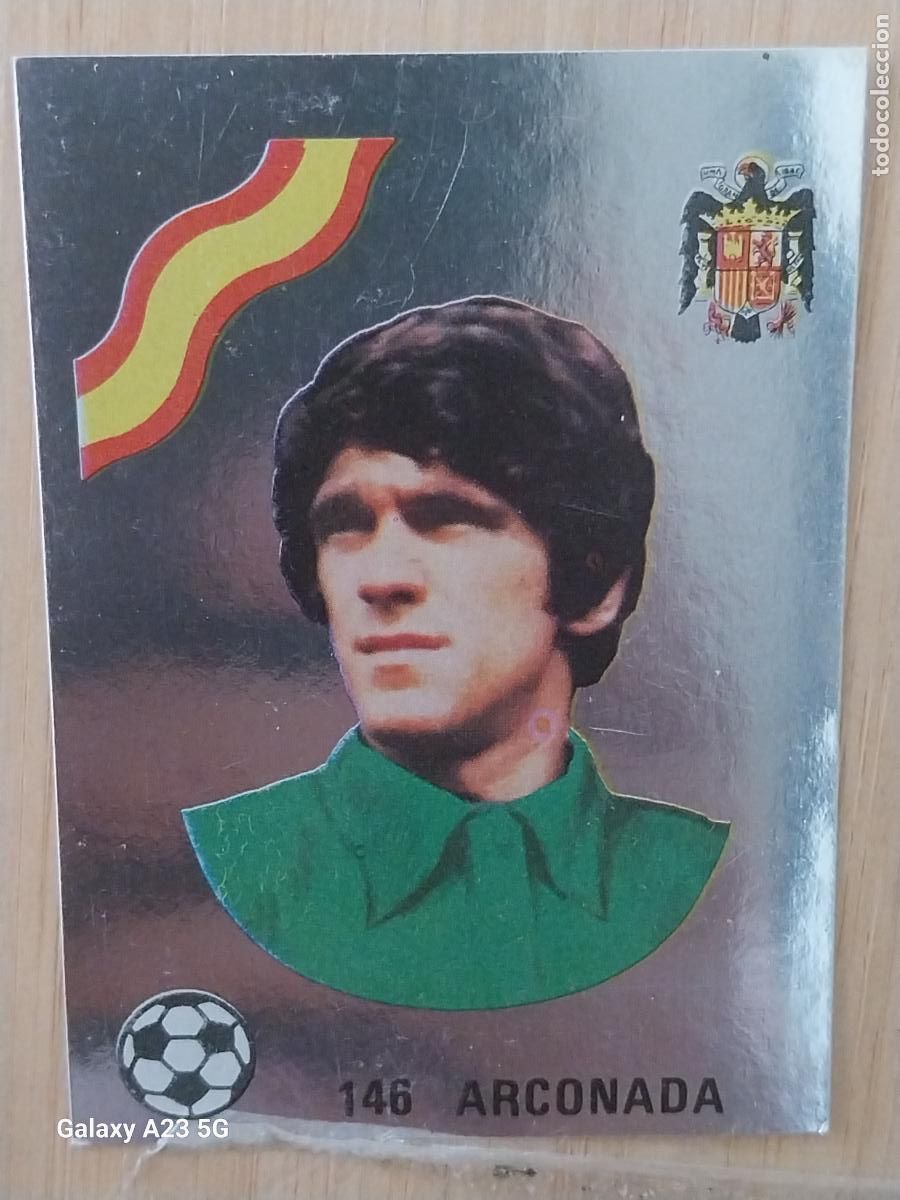 Cromos de f&uacute;tbol: ARCONADA ESPA&Ntilde;A ** ED MAGA LIGA 1978 78 79 CROMO PLATEADO 146 SIN PEGAR NUNCA ORIGINAL
