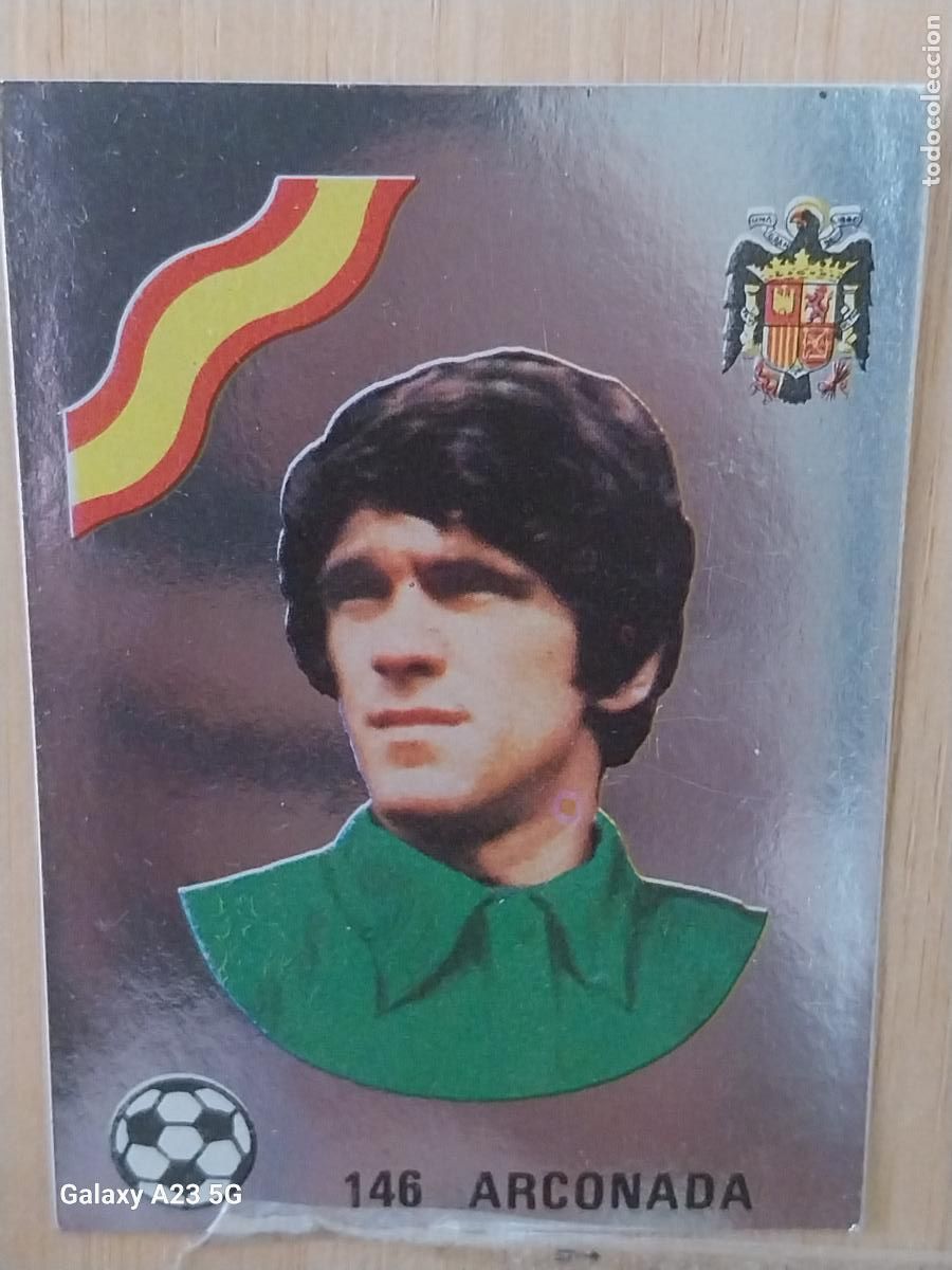 Cromos de f&uacute;tbol: ARCONADA ESPA&Ntilde;A * ED MAGA LIGA 1978 78 79 CROMO PLATEADO 146 SIN PEGAR NUNCA ORIGINAL