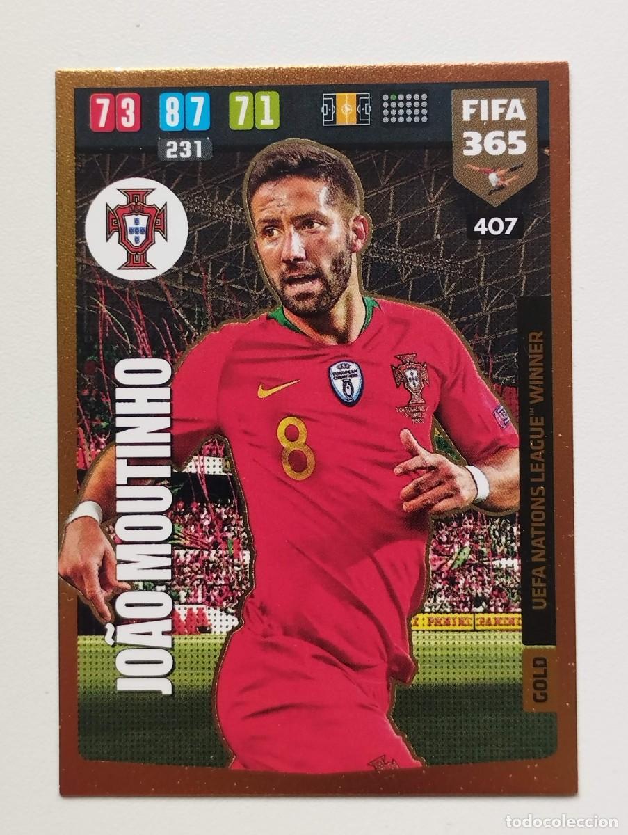 Cromos de f&uacute;tbol: CROMO CARD PANINI ADRENALYN FIFA 365 2019 2020 19 20 GOLD NATIONS LEAGUE JOAO MOUTINHO 407 PORTUGAL