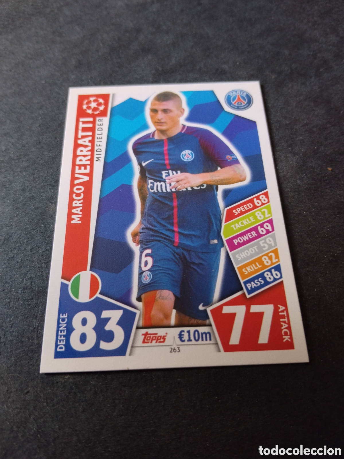 Cromos de f&uacute;tbol: Cromo Futbol Topps Match Attax , Ueffa Champions Legue, Marco verratti