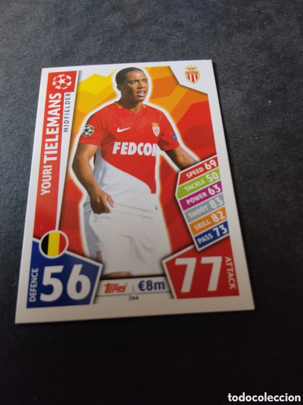 Cromos de f&uacute;tbol: Cromo Futbol Topps Match Attax , Ueffa Champions Legue, Youri Tielemans
