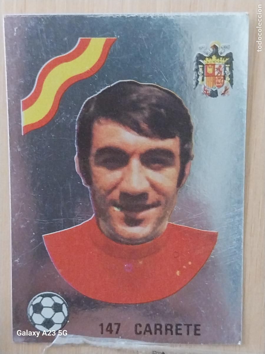 Cromos de Futebol: CARRETE ***** ESPA&Ntilde;A ED MAGA LIGA 1978 78 79 CROMO PLATEADO 147 SIN PEGAR NUNCA ORIGINAL