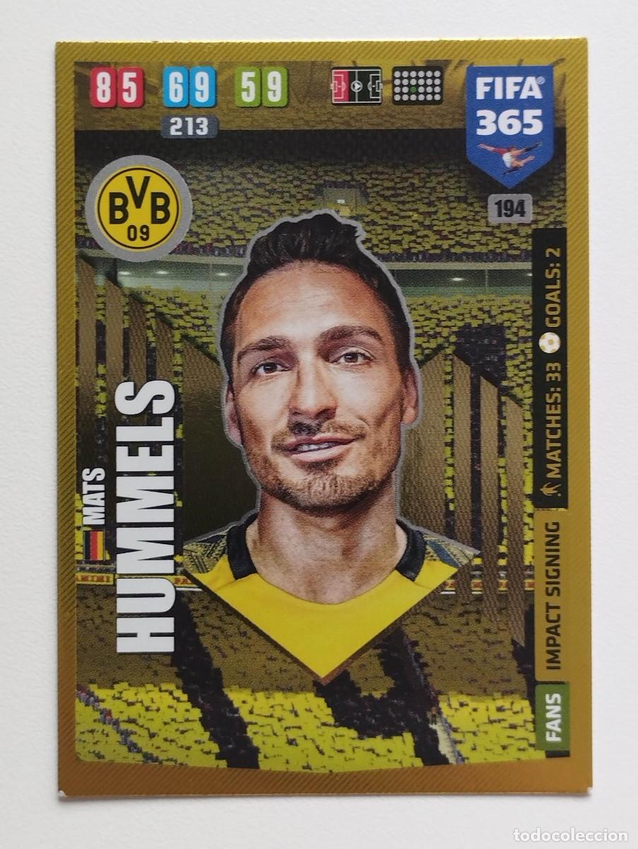 Cromos de f&uacute;tbol: CROMO CARD PANINI ADRENALYN FIFA 365 2019 2020 19 20 IMPACT SIGNING HUMMELS 194 BORUSSIA DORTMUND