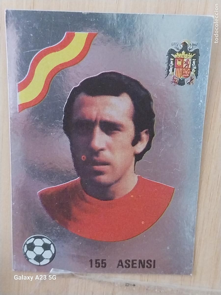 Cromos de f&uacute;tbol: ASENSI *** ESPA&Ntilde;A ED MAGA LIGA 1978 78 79 CROMO PLATEADO 155 SIN PEGAR NUNCA ORIGINAL