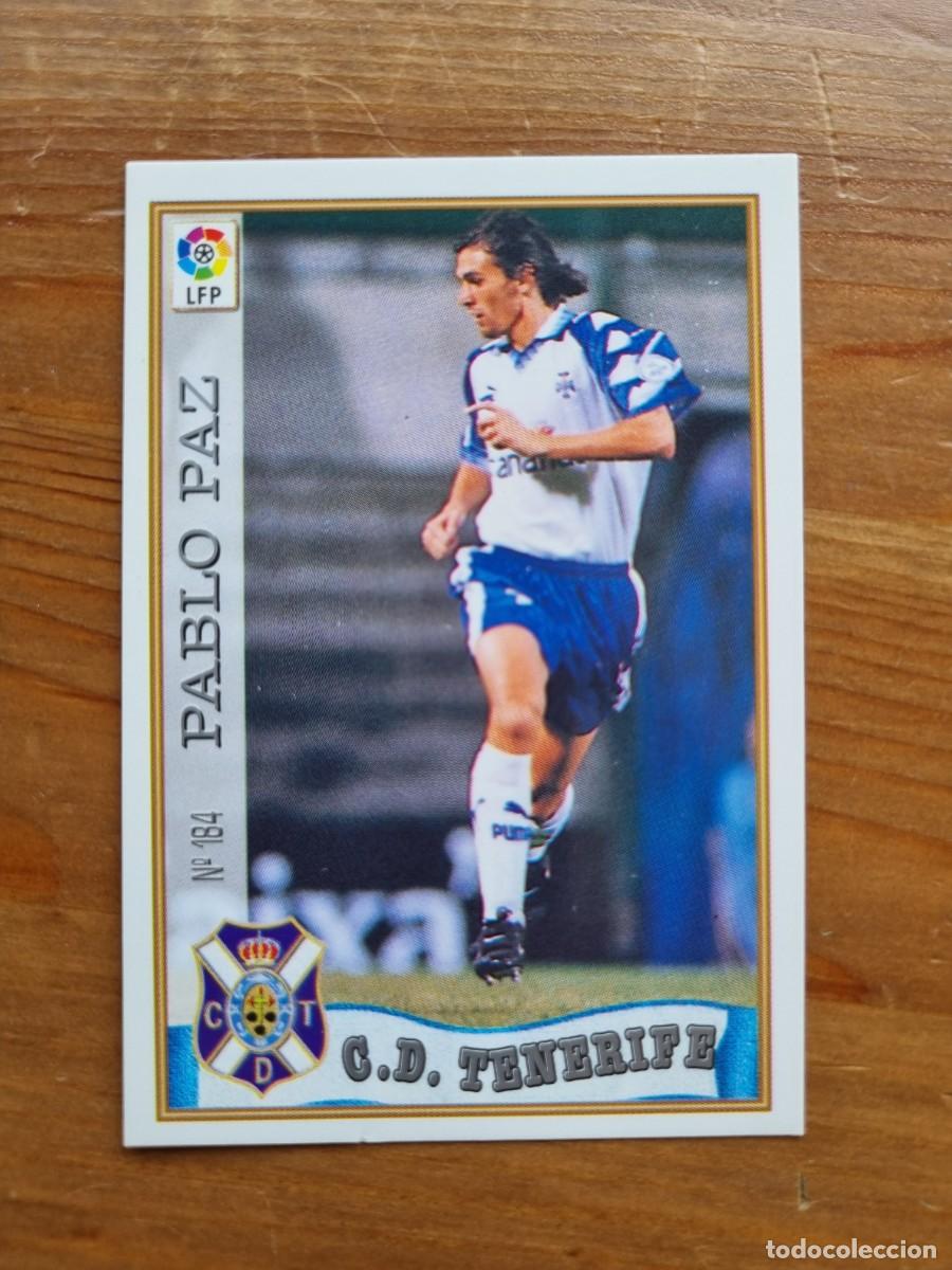 Cromos de f&uacute;tbol: 184 PABLO PAZ (CD Tenerife). Las Fichas de la Liga 1997 1998 97 98 (Mundicromo)