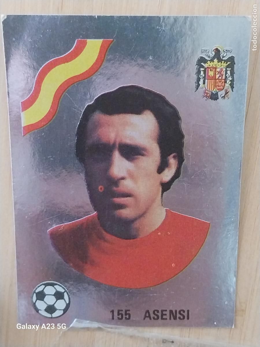 Cromos de f&uacute;tbol: ASENSI * ESPA&Ntilde;A ED MAGA LIGA 1978 78 79 CROMO PLATEADO 155 SIN PEGAR NUNCA ORIGINAL