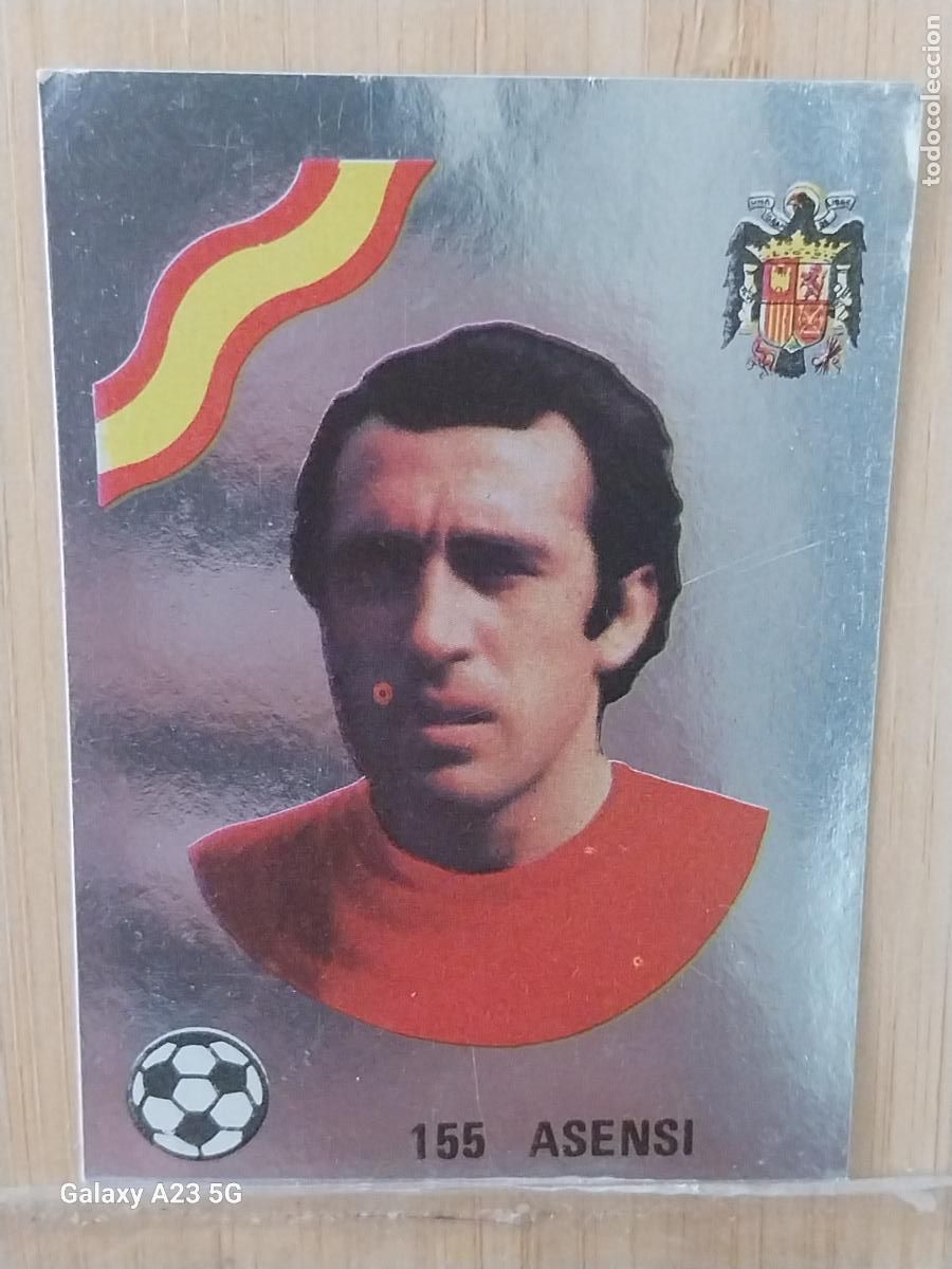 Cromos de f&uacute;tbol: ASENSI ESPA&Ntilde;A ED MAGA LIGA 1978 78 79 CROMO PLATEADO 155 SIN PEGAR NUNCA ORIGINAL