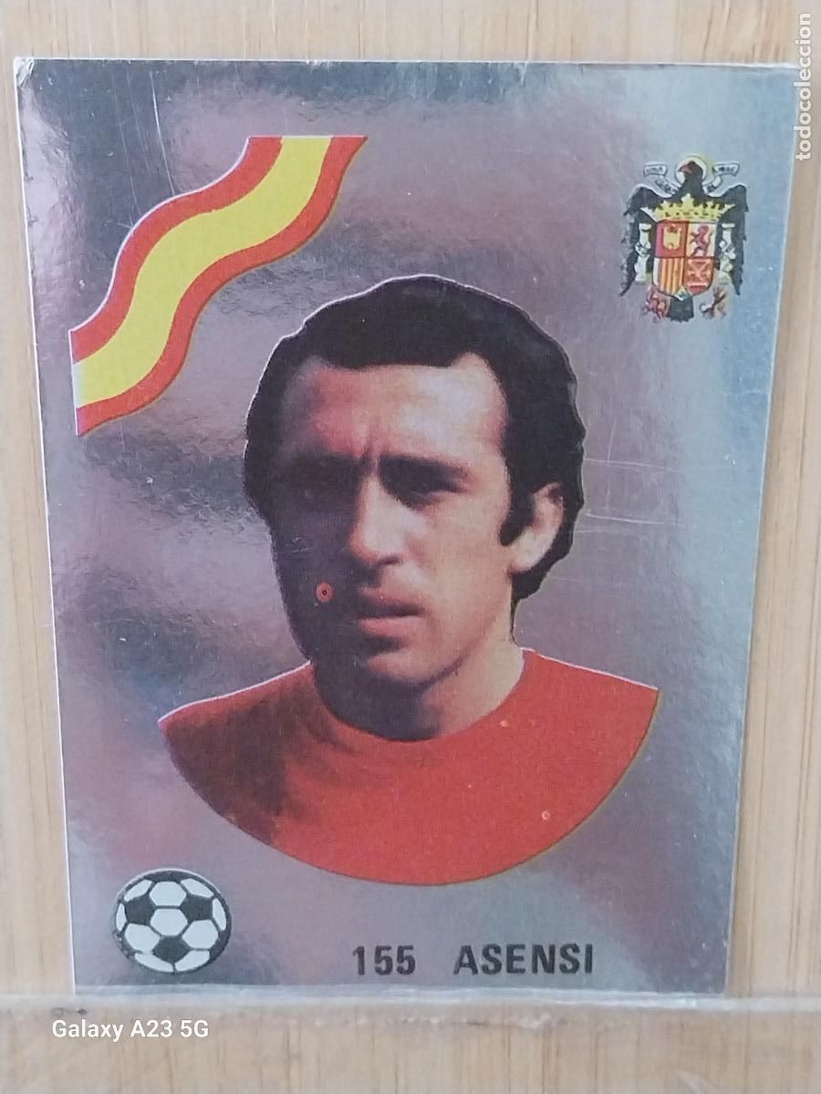 Cromos de f&uacute;tbol: ASENSI ESPA&Ntilde;A ED MAGA LIGA 1978 78 79 CROMO PLATEADO 155 SIN PEGAR NUNCA ORIGINAL