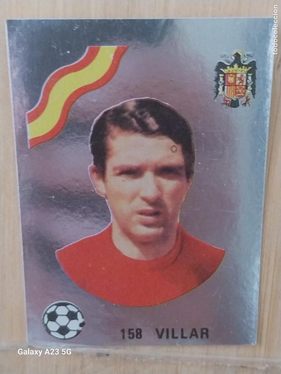 Cromos de f&uacute;tbol: VILLAR *** ESPA&Ntilde;A ED MAGA LIGA 1978 78 79 CROMO PLATEADO 158 SIN PEGAR NUNCA ORIGINAL