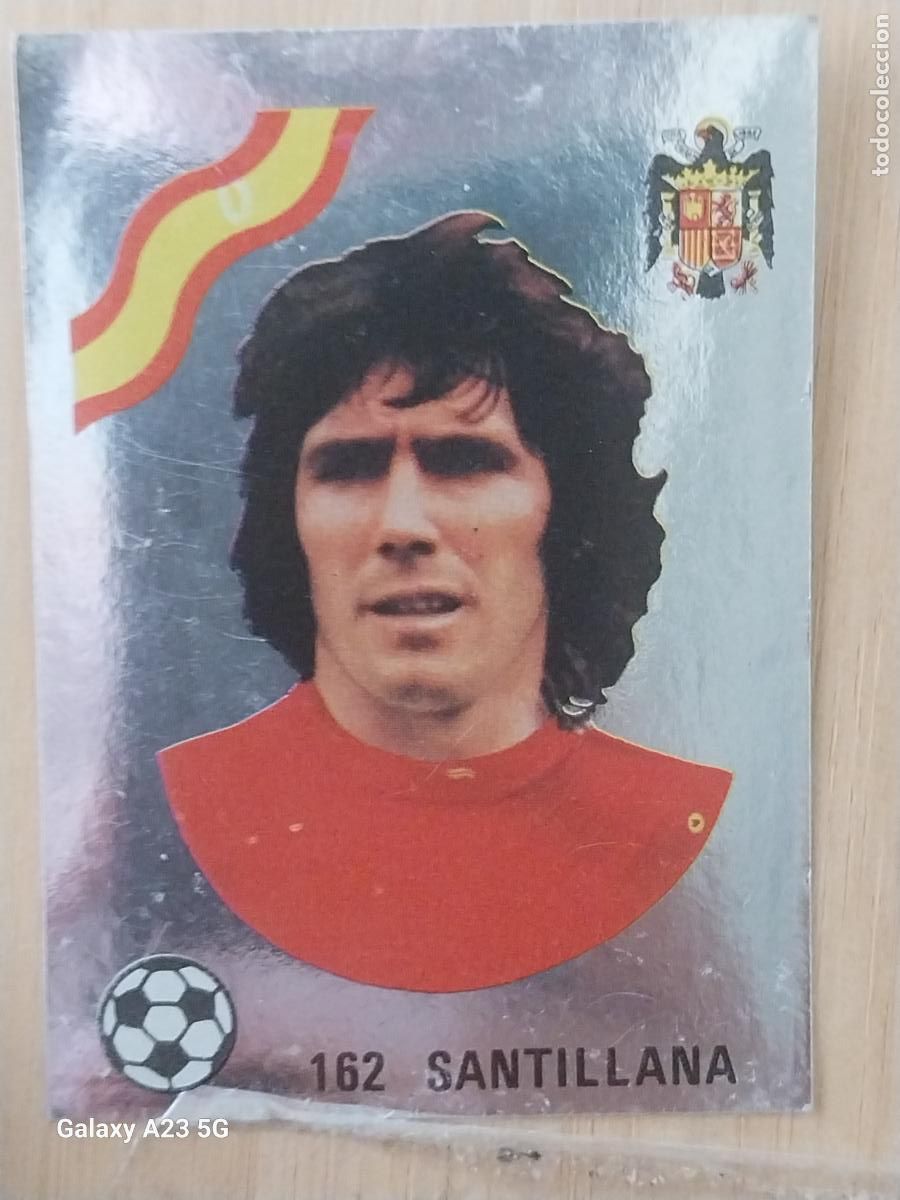 Cromos de f&uacute;tbol: SANTILLANA * ESPA&Ntilde;A ED MAGA LIGA 1978 78 79 CROMO PLATEADO 162 SIN PEGAR NUNCA ORIGINAL