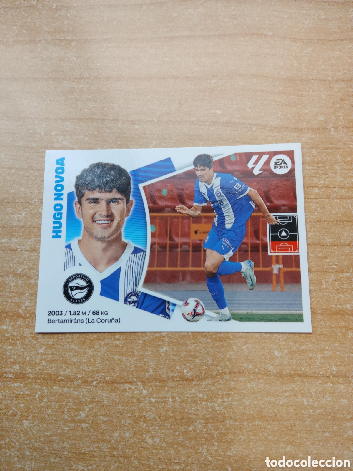 Cromos de f&uacute;tbol: 5 HUGO NOVOA ALAVES LIGA ESTE 2024 2025