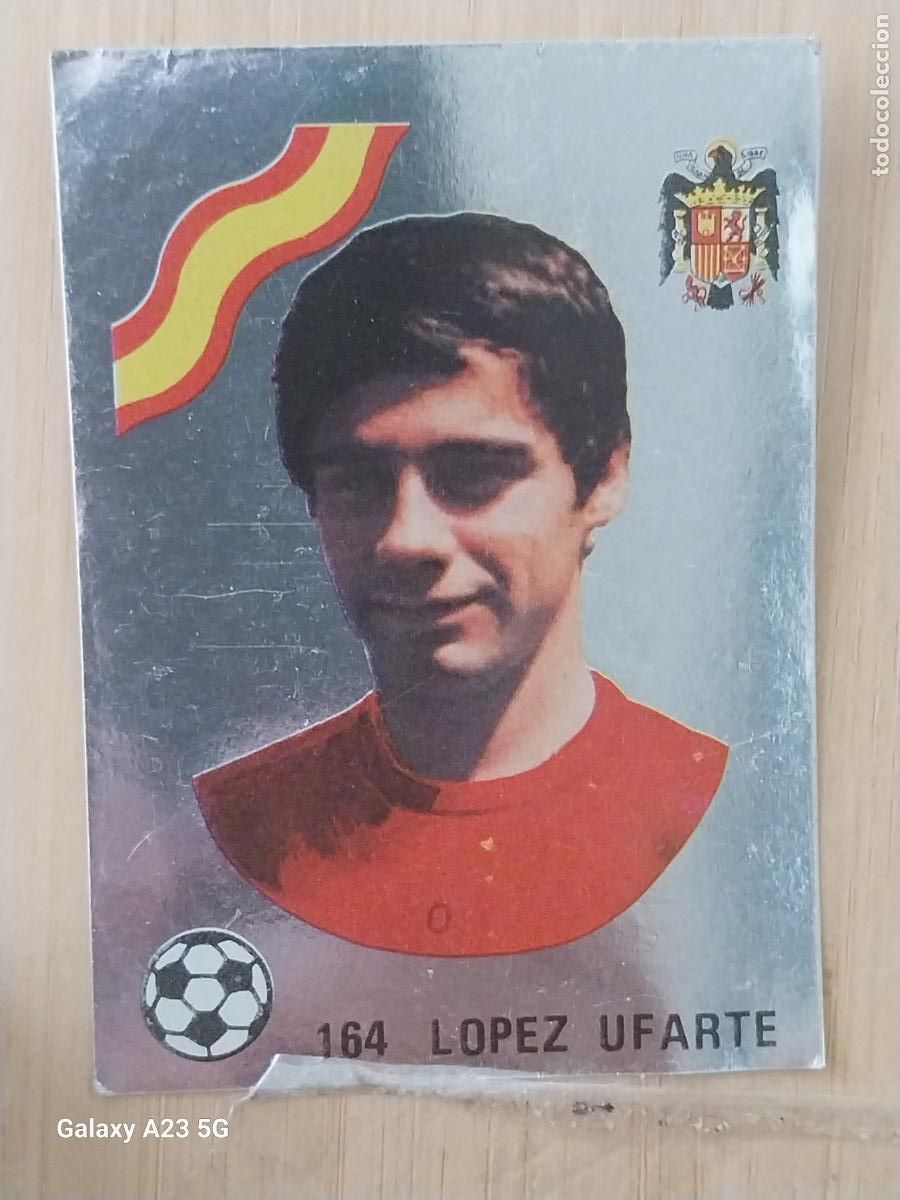 Figurine di Calcio: LOPEZ UFARTE * ESPA&Ntilde;A ED MAGA LIGA 1978 78 79 CROMO PLATEADO 164 SIN PEGAR NUNCA ORIGINAL