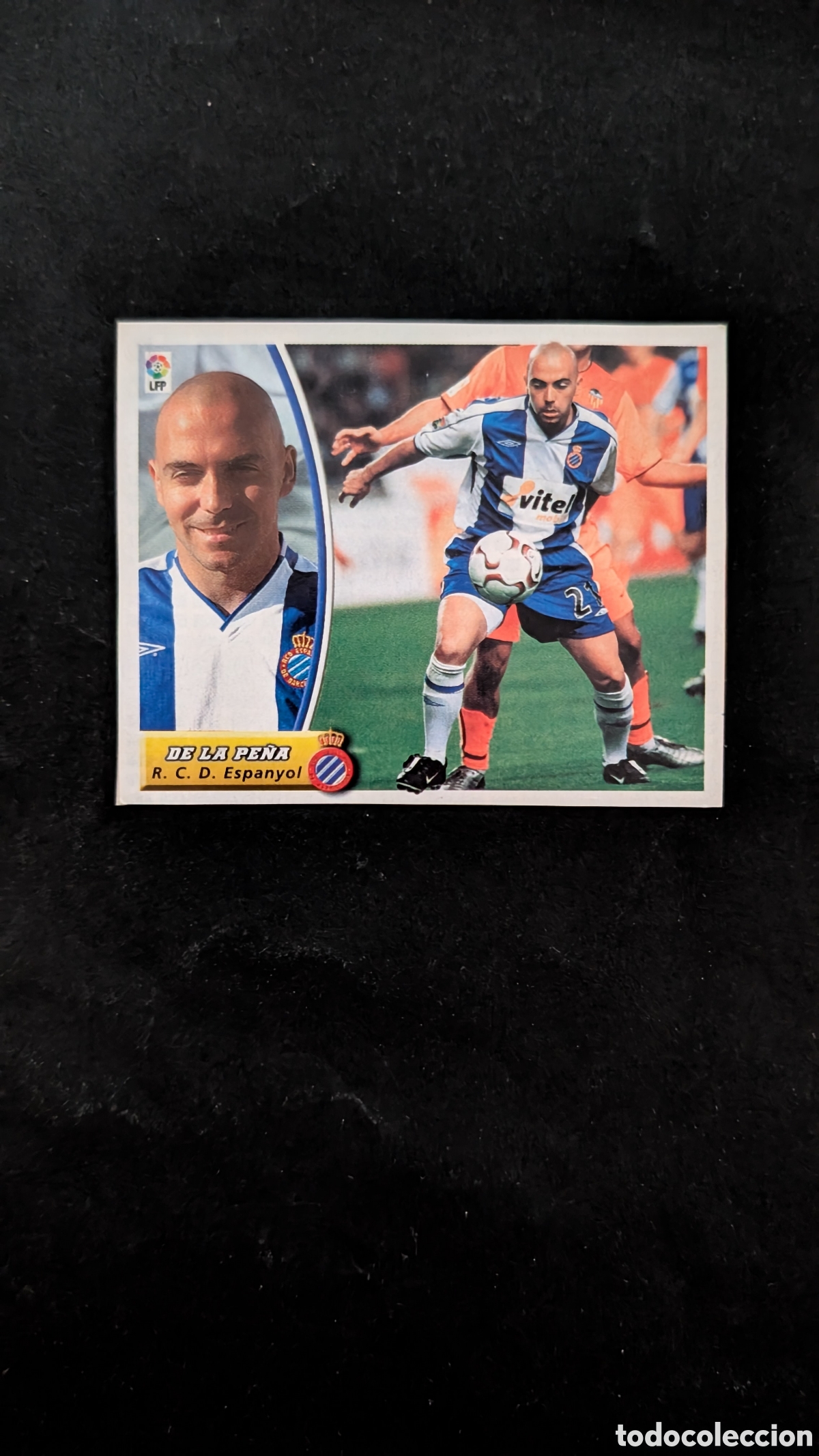 Cromos de f&uacute;tbol: DE LA PE&Ntilde;A ESPANYOL BAJA LIGA ESTE 2003/04 03 04 RECORTADO