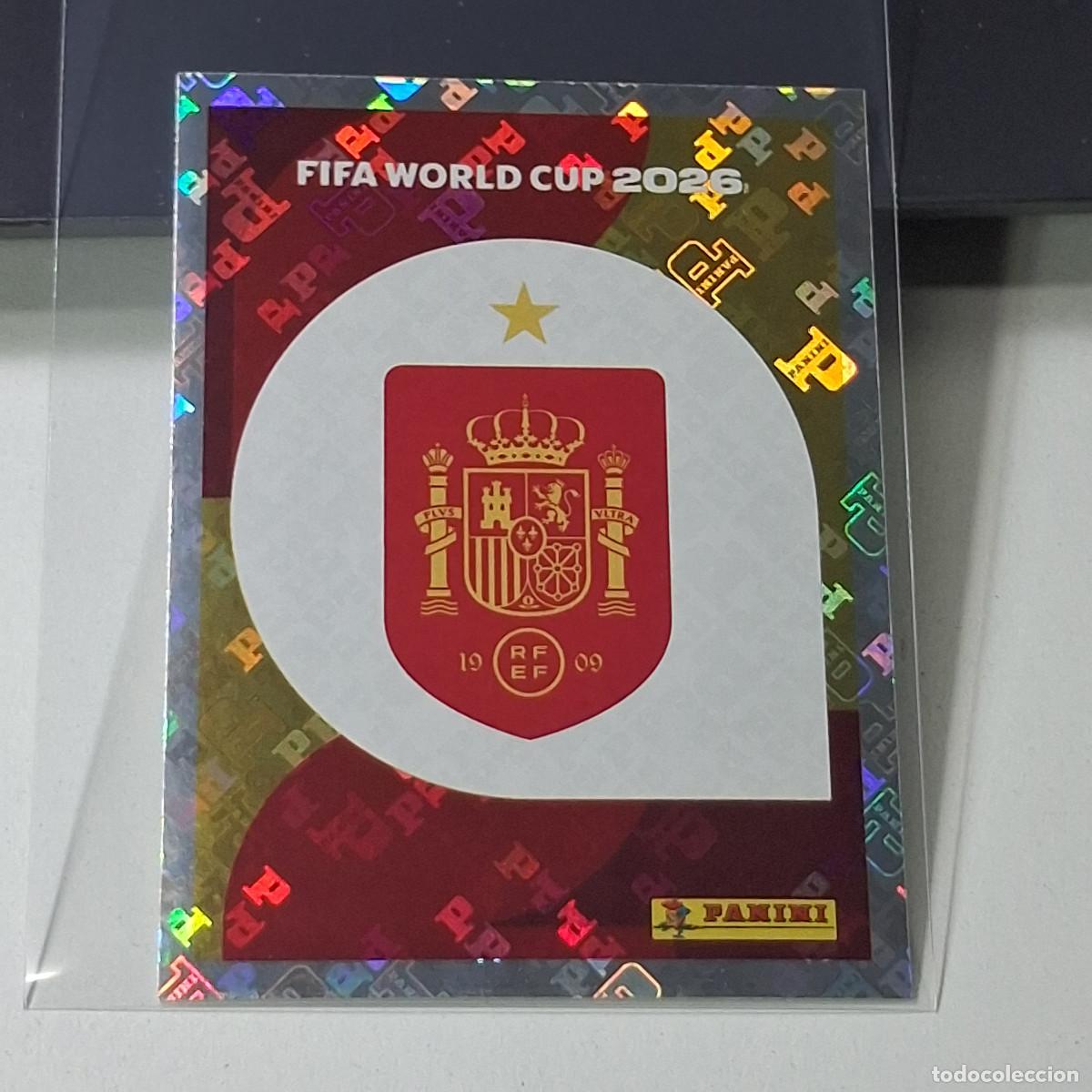 Figurine di Calcio: B50 ESP 1 ESP1 LOGO BADGE SPAIN ESCUDO ESPA&Ntilde;A MUNDIAL FIFA WORLD CUP 2026 STICKER PANINI
