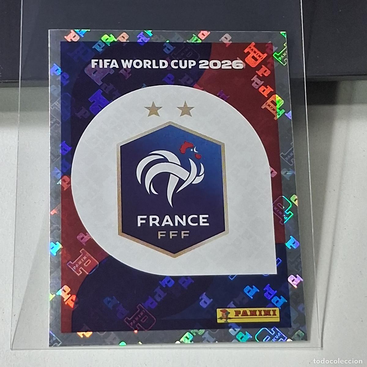 Figurine di Calcio: B50 FRA1 EMBLEM ESCUDO 1 FRANCIA FRANCE FRA MUNDIAL FIFA WORLD CUP 2026 STICKER PANINI