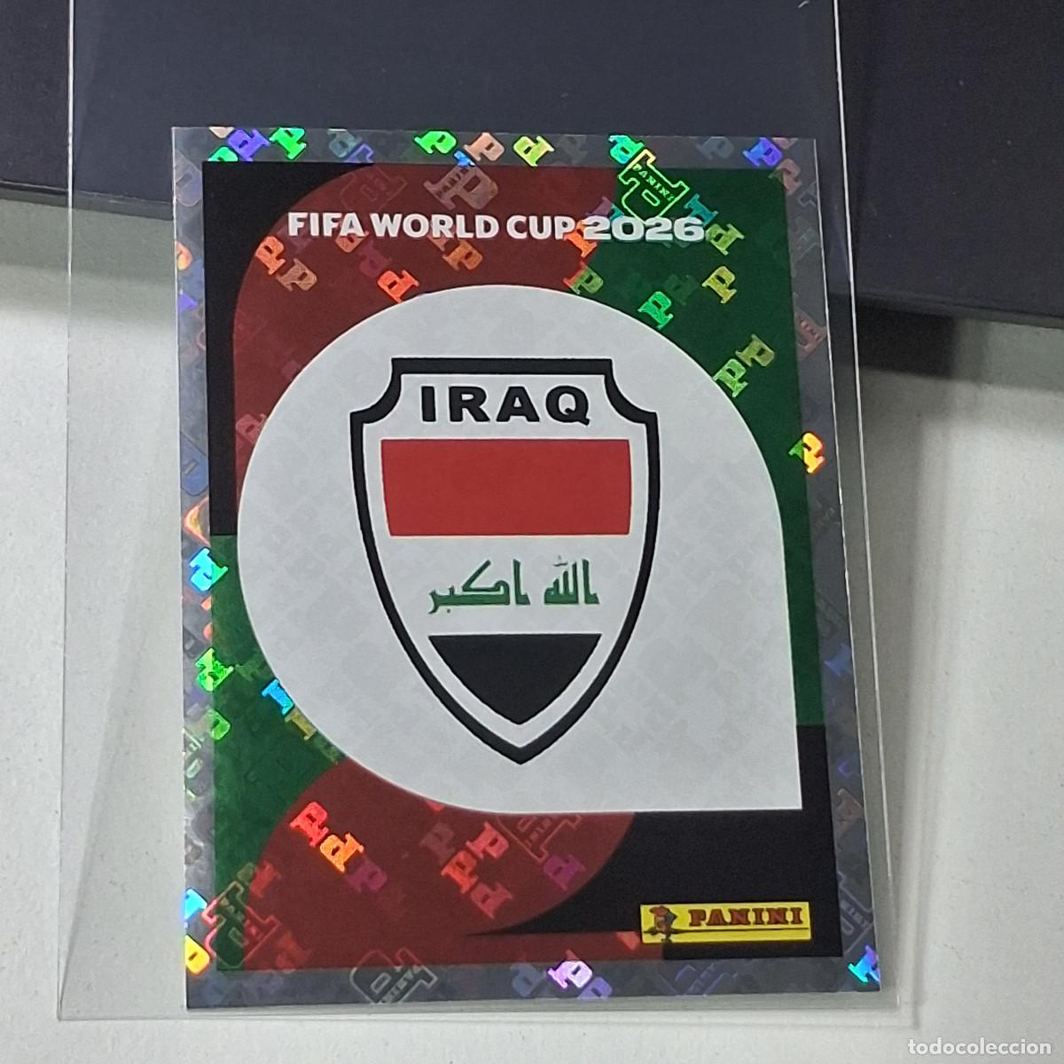 Figurine di Calcio: B50 IRQ1 EMBLEM ESCUDO BADGE LOGO 1 IRAQ IRQ 1 MUNDIAL FIFA WORLD CUP 2026 STICKER PANINI