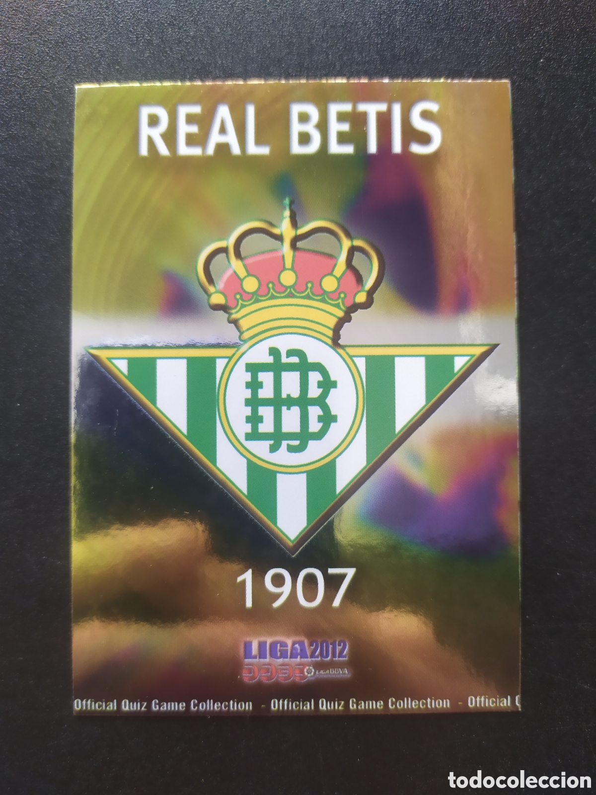 Cromos de f&uacute;tbol: Mundicromo fichas Liga 2011 2012 11 12 escudo brillo liso n&deg; 460 Real Betis