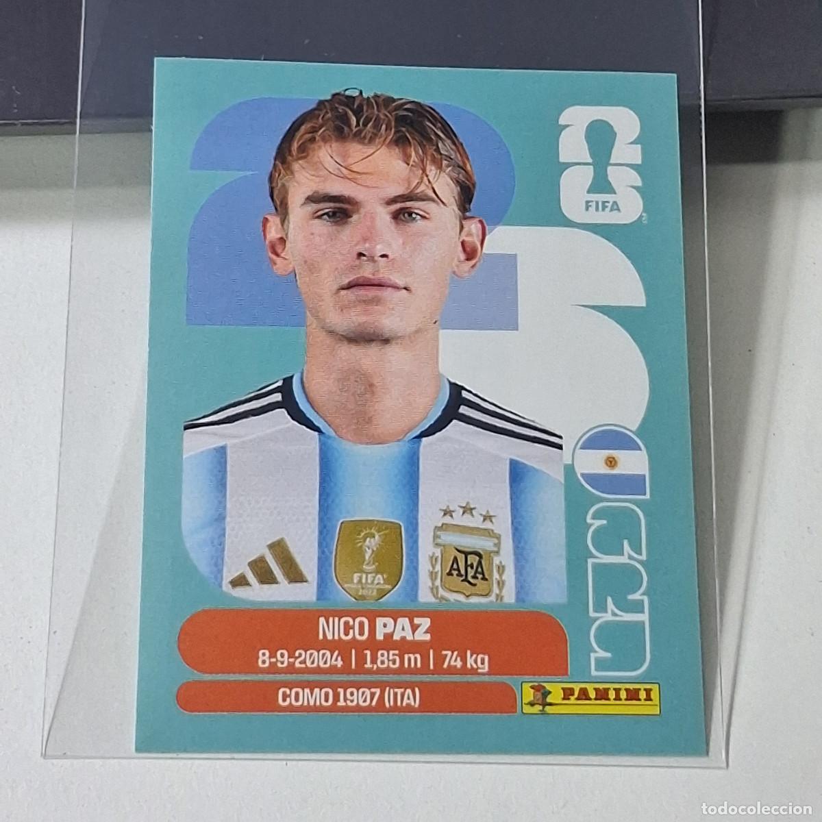 Cromos de f&uacute;tbol: B50 ARG14 NICO PAZ 14 ARGENTINA ARG MUNDIAL FIFA WORLD CUP 2026 STICKER PANINI