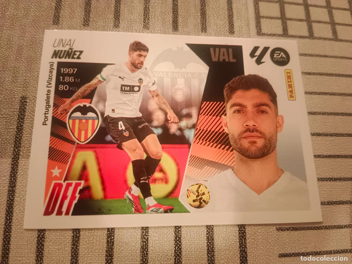 Cromos de f&uacute;tbol: 2025 2026 25 26 FICHAJE - MERCADO DE INVIERNO - N&ordm; 34 UNAI NU&Ntilde;EZ - VALENCIA - PANINI