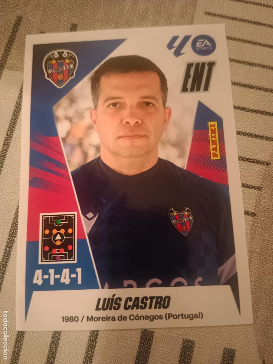Cromos de f&uacute;tbol: 2025 2026 25 26 FICHAJE - MERCADO DE INVIERNO - N&ordm; 39 LUIS CASTRO - LEVANTE - ENTRENADOR - - PANINI