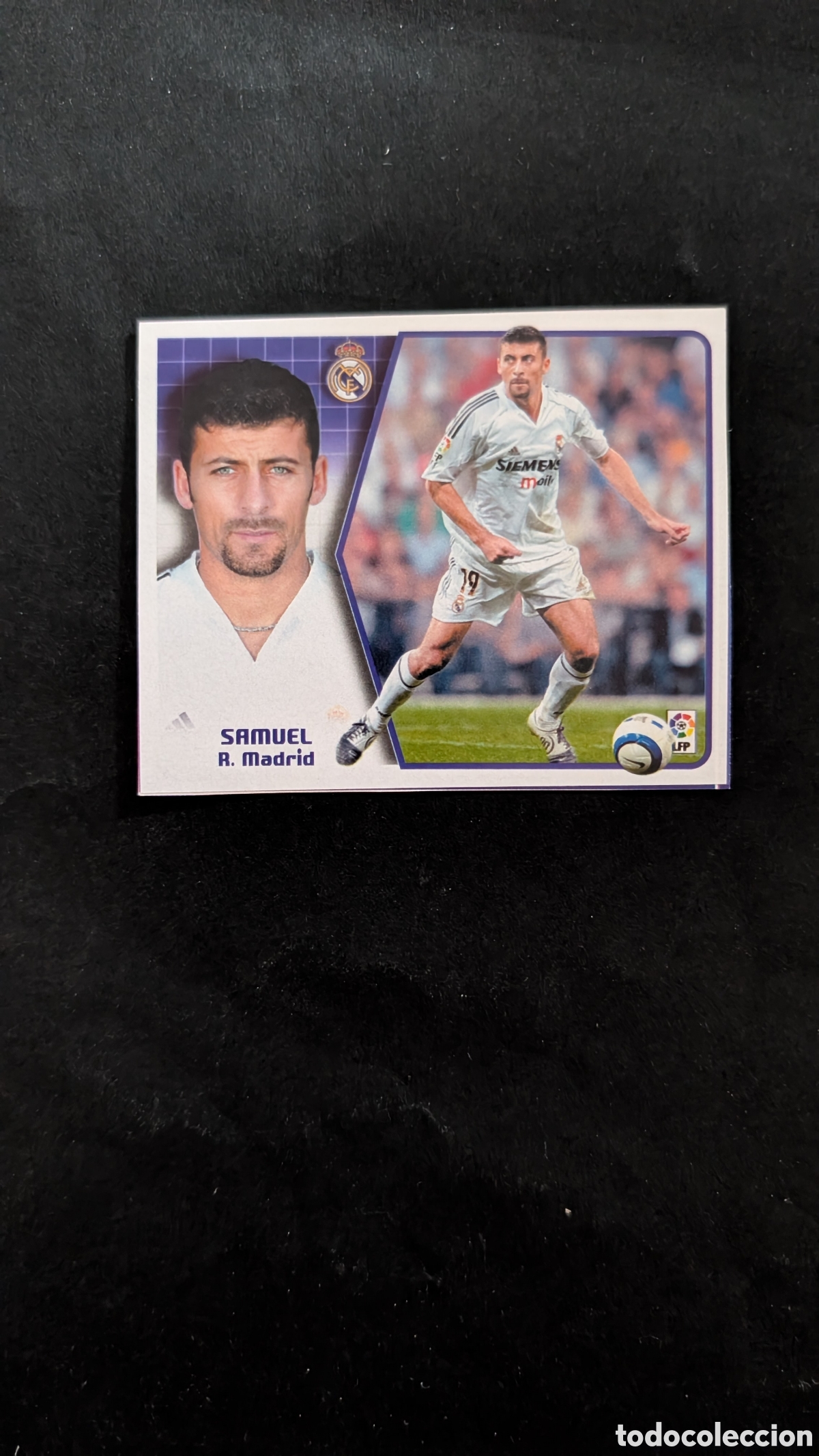 Cromos de f&uacute;tbol: SAMUEL REAL MADRID BAJA LIGA ESTE 2005/06 05 06 RECORTADO