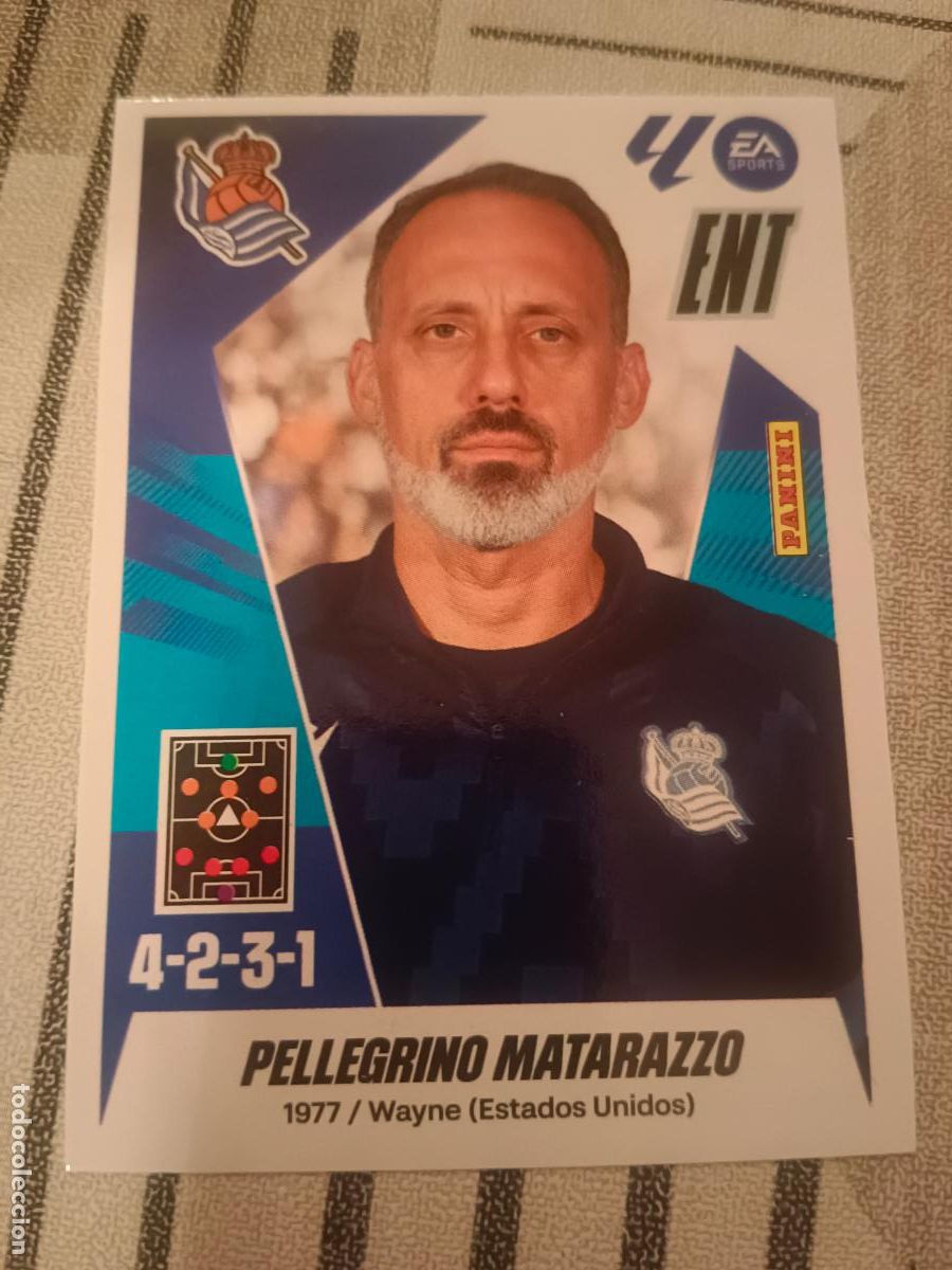 Figurine di Calcio: 2025 2026 25 26 FICHAJE - MERCADO DE INVIERNO - N&ordm; 42 PELLEGRINO MATARAZZO - REAL SOCIEDAD - PANINI